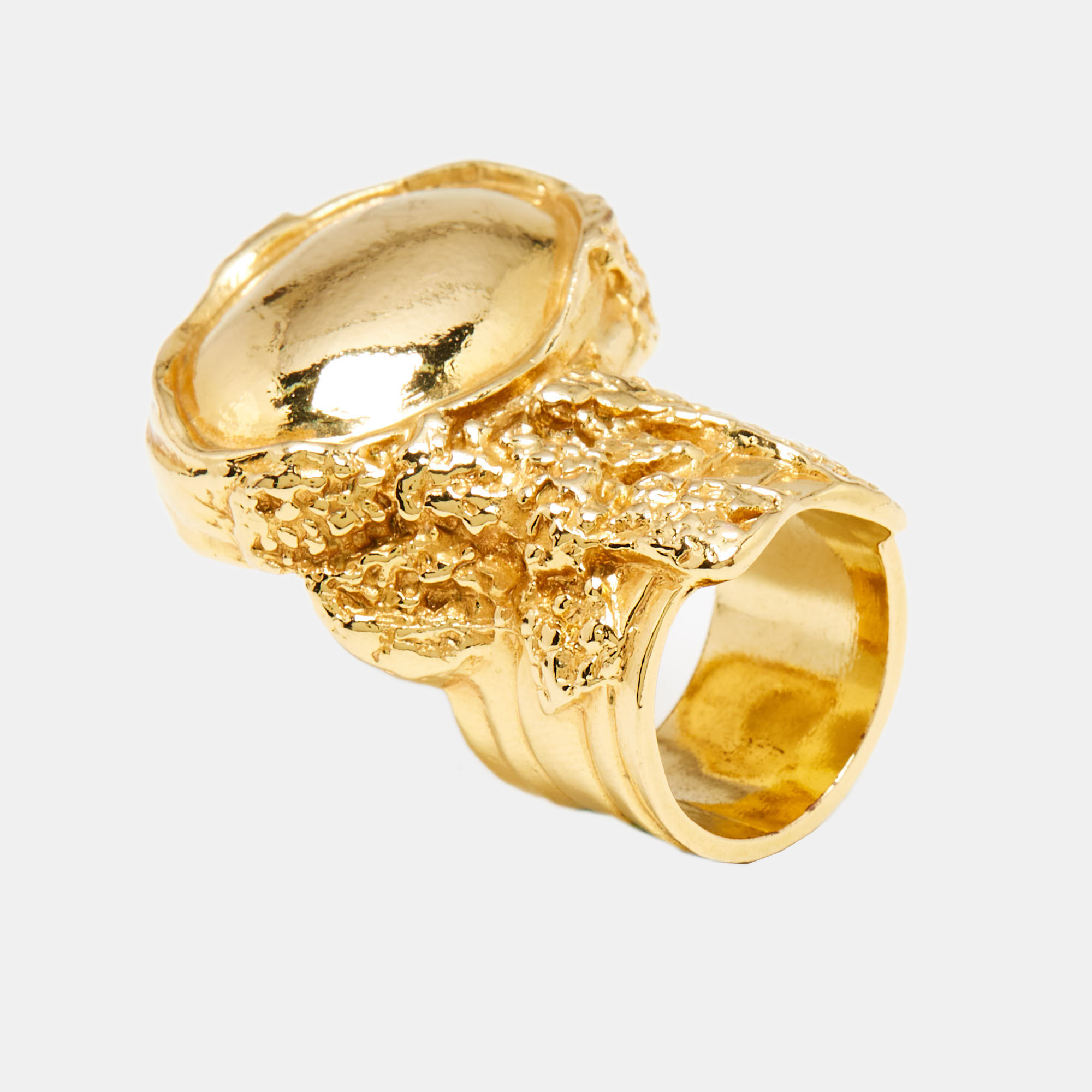 

Saint Laurent Ovale Arty Gold Tone Ring Size