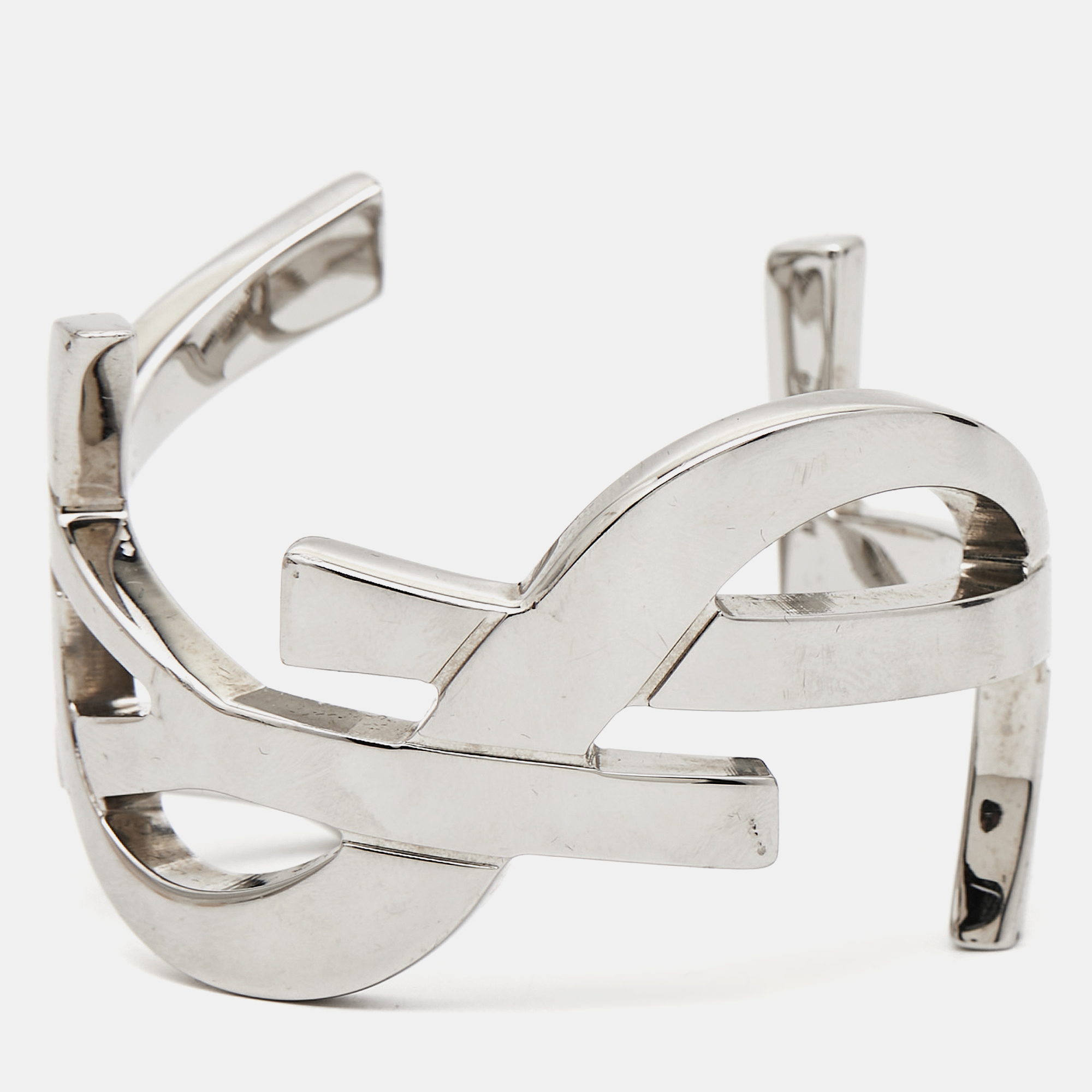 

Saint Laurent Opyum Silver Tone Open Cuff Bracelet