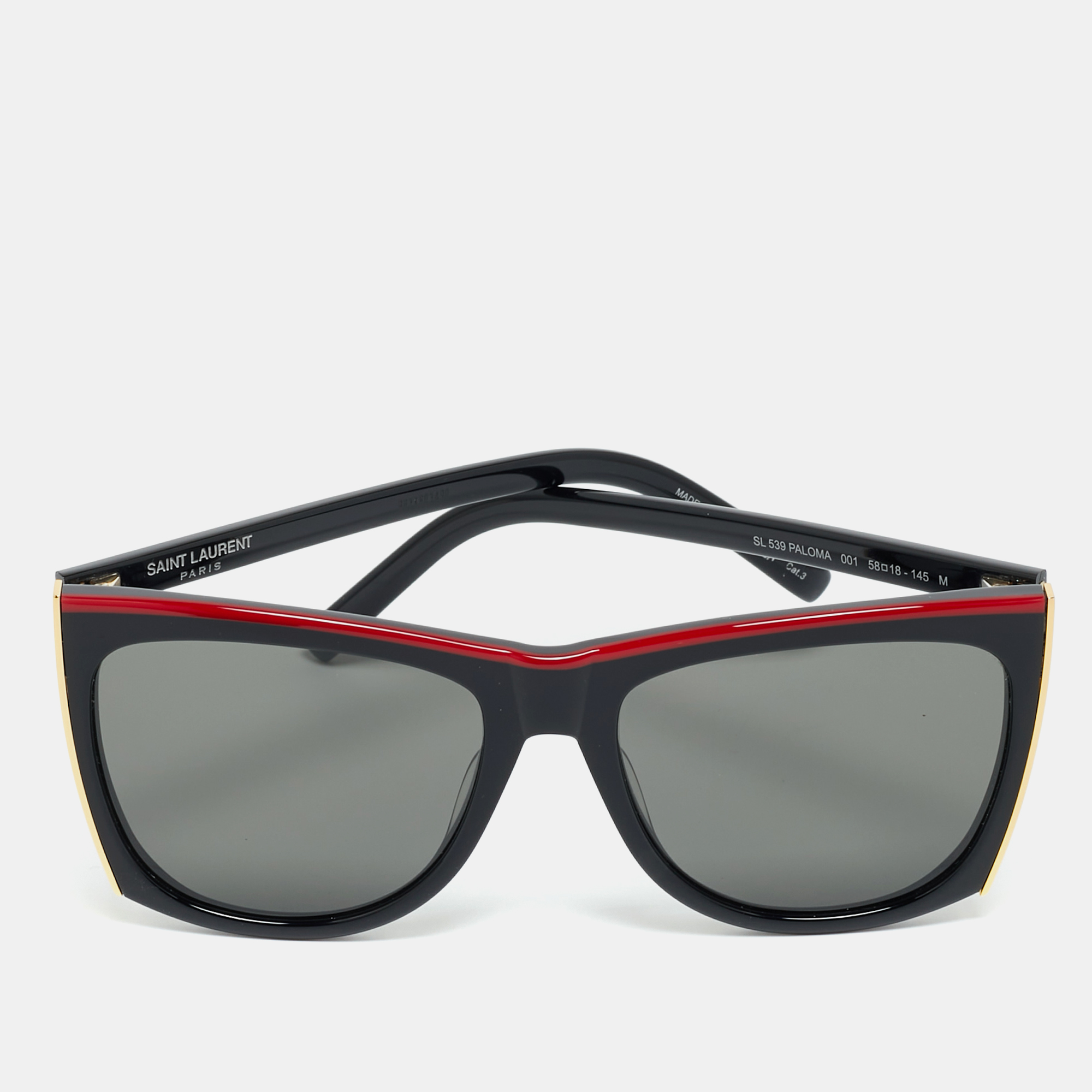 

Saint Laurent Black/Red SL 539 Paloma Square Sunglasses