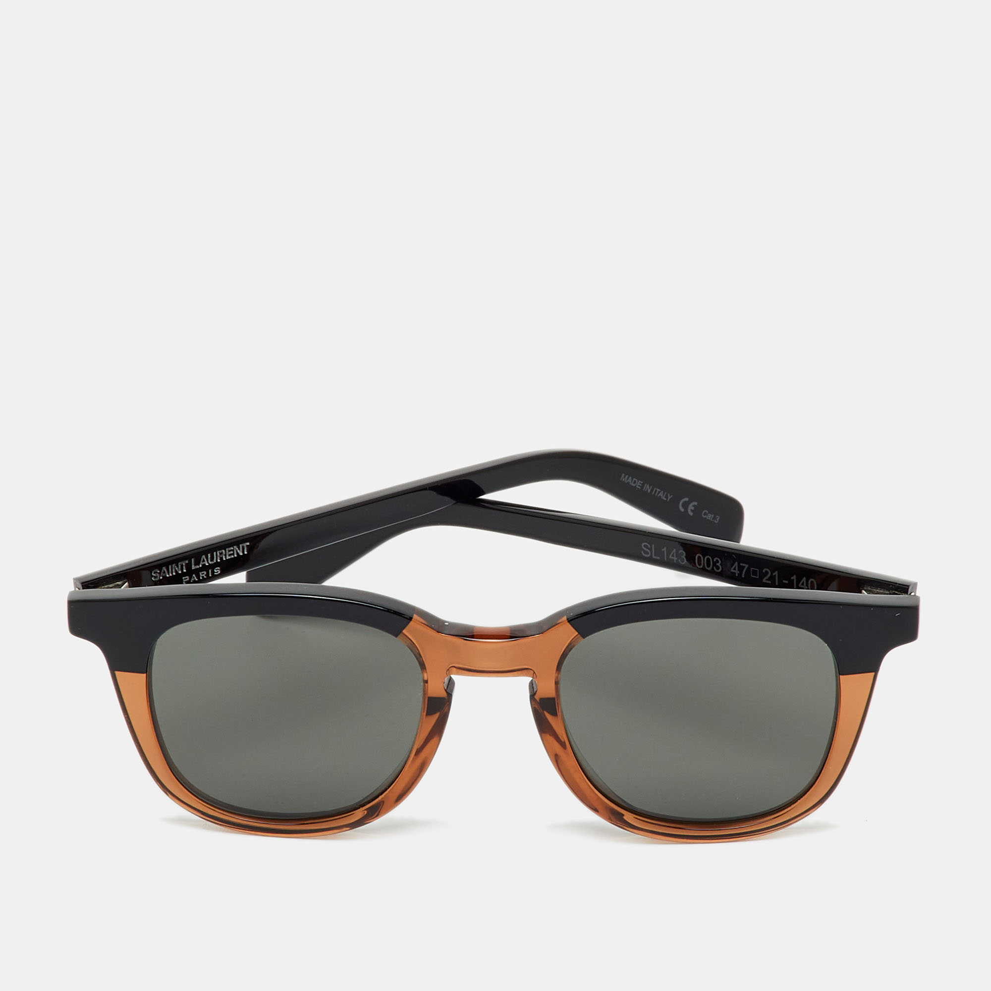 

Saint Laurent Black/Brown SL 143 003 Frame Square Sunglasses