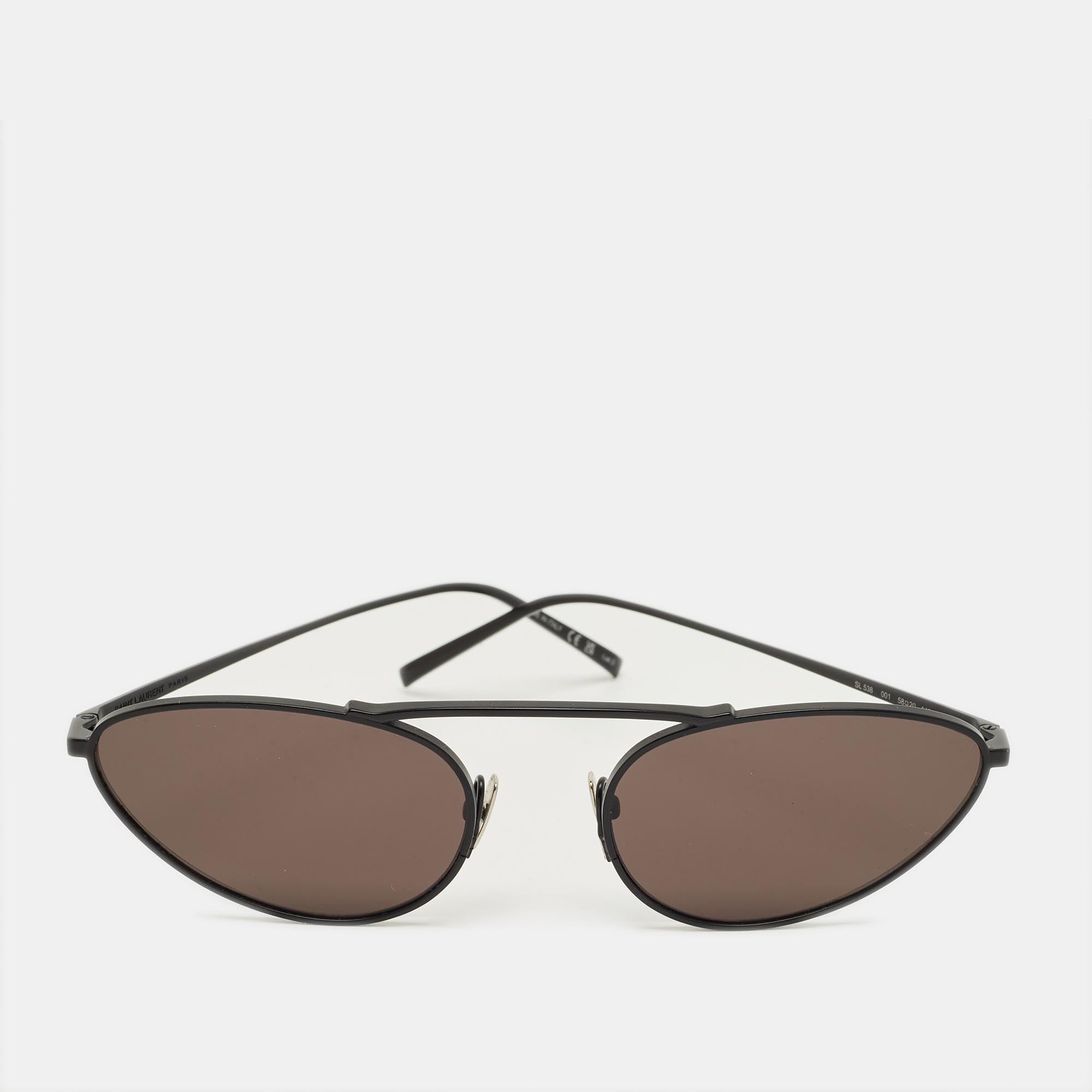 

Saint Laurent Black SL 538 Cat Eye Sunglasses
