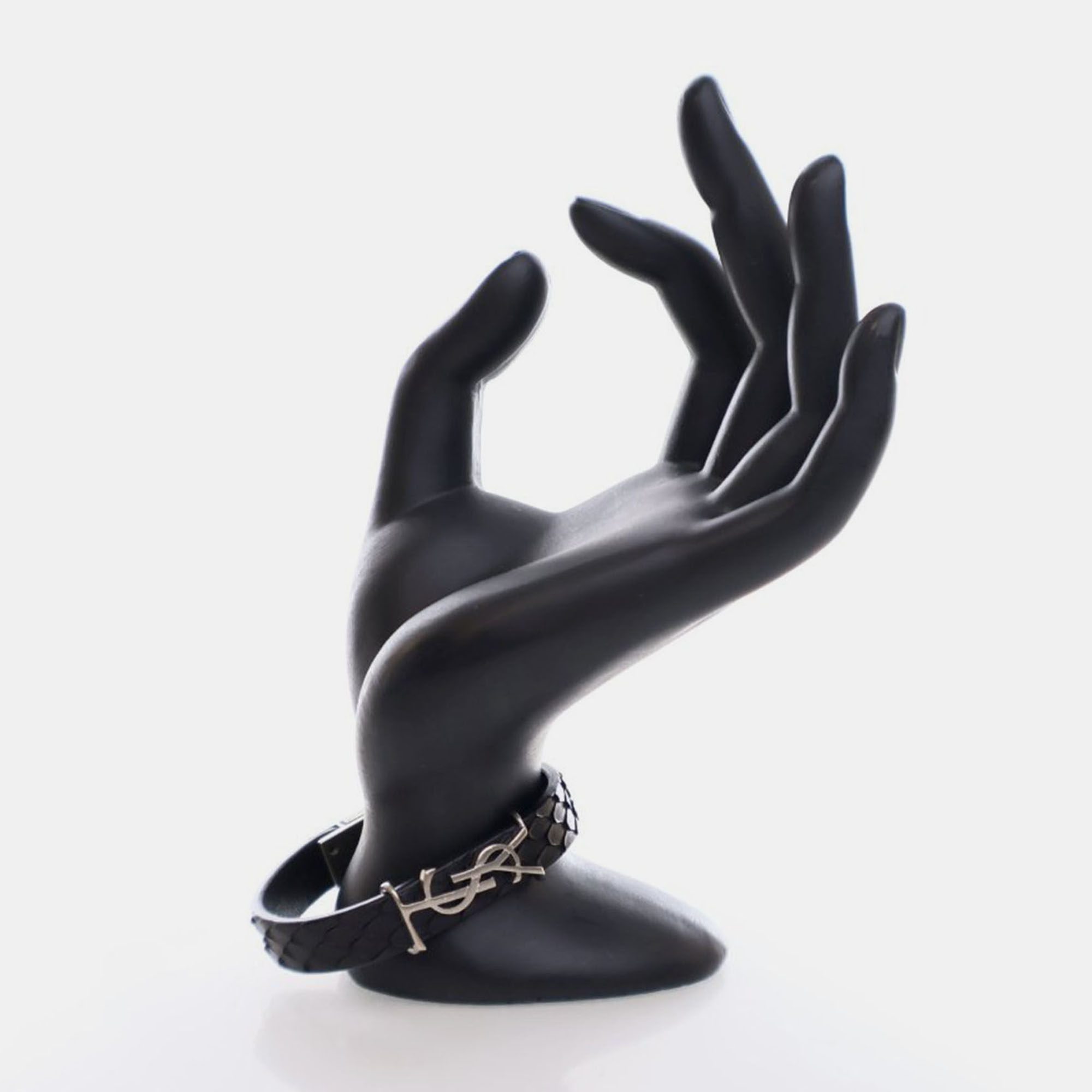 

Saint Laurent Python Bracelet, Black