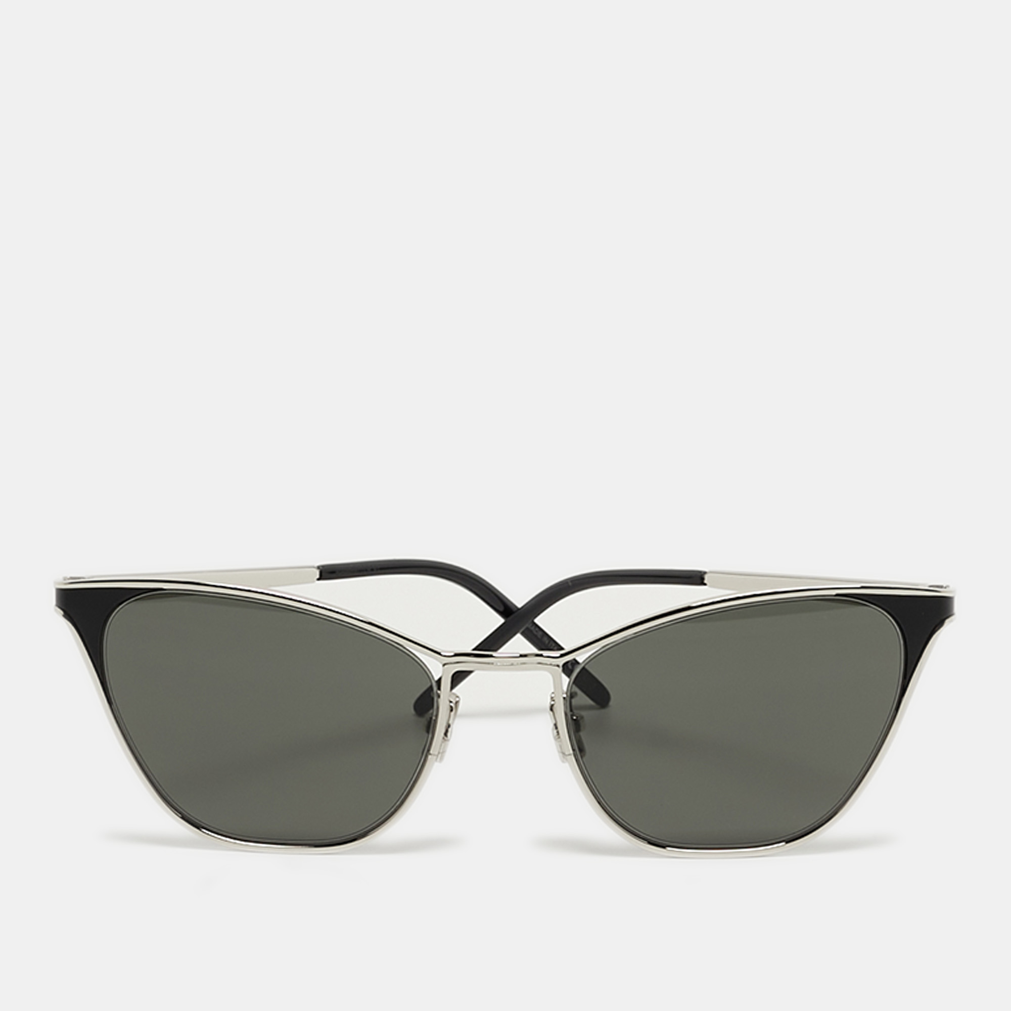 

Saint Laurent Black/Silver Tone SL409 Cat Eye Sunglasses