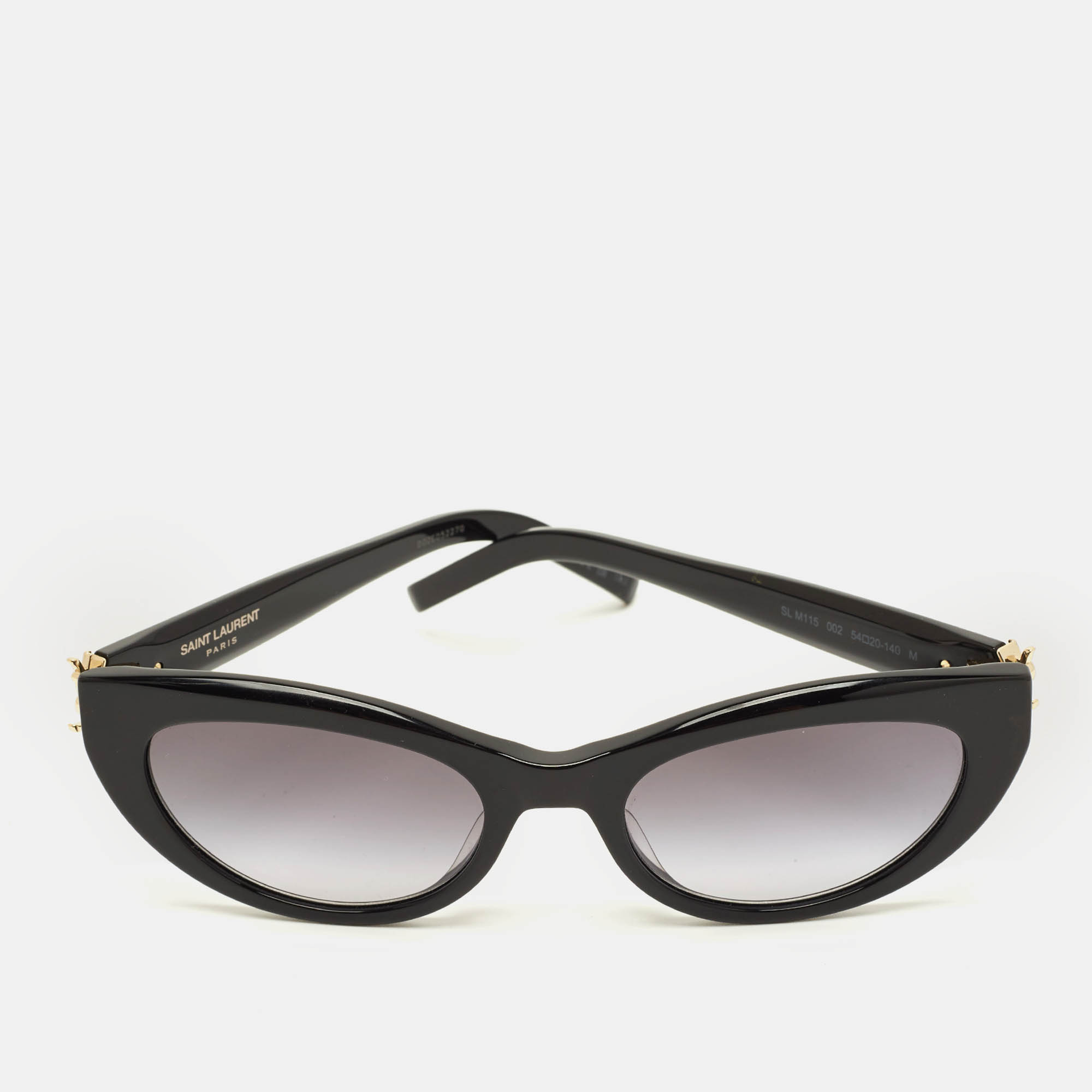 

Saint Laurent Black SL M115 Logo Cat Eye Sunglasses
