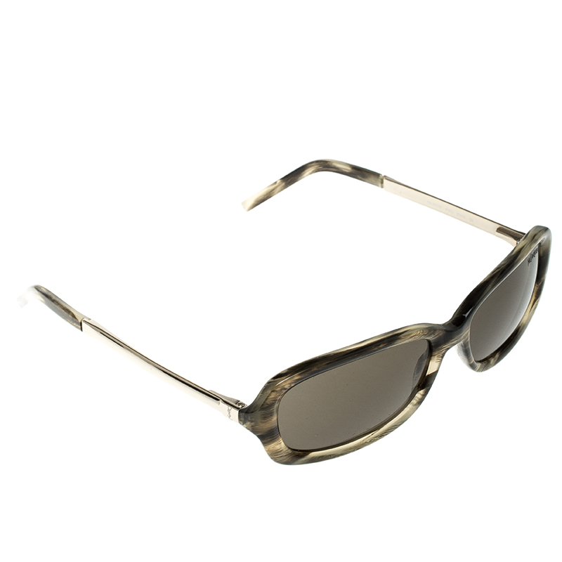 Pre Owned نظارة شمسية سان لوران باريس مربعة YSL6323/S رمادية