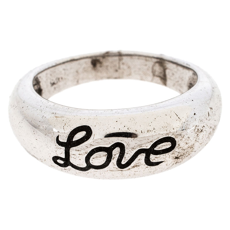 

Saint Laurent Paris Sterling Silver Love Ring Size