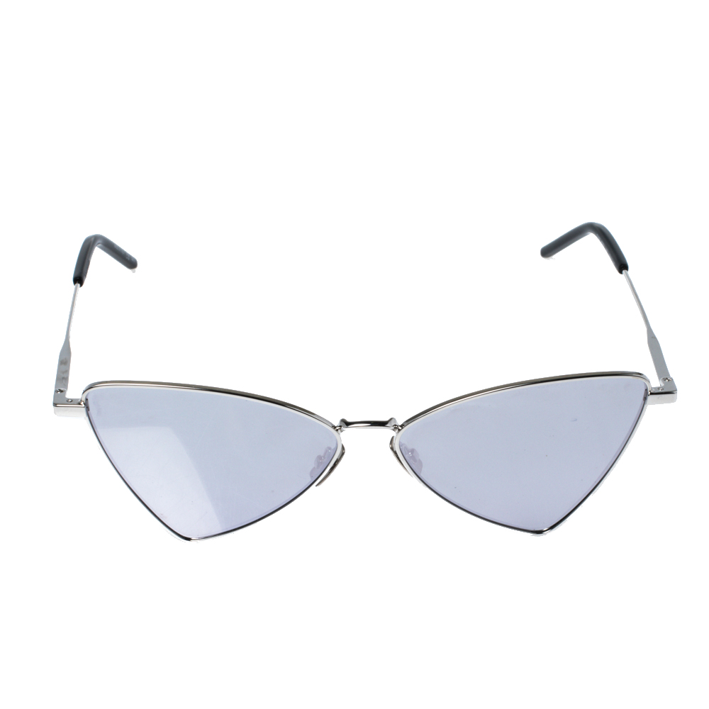 

Saint Laurent Paris Silver /Silver Mirrorred Jerry 003 Cat Eye Sunglasses