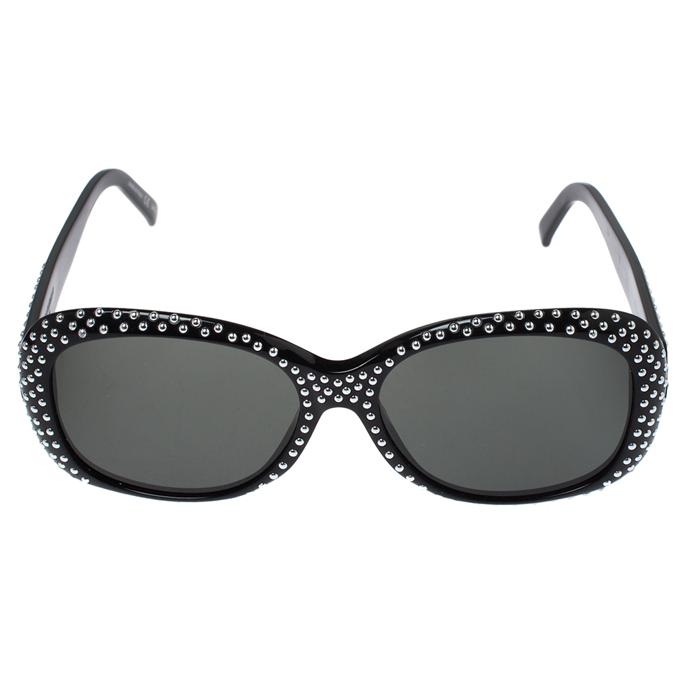 

Saint Laurent Paris Black / Grey SL119 Studded Mel Sunglasses