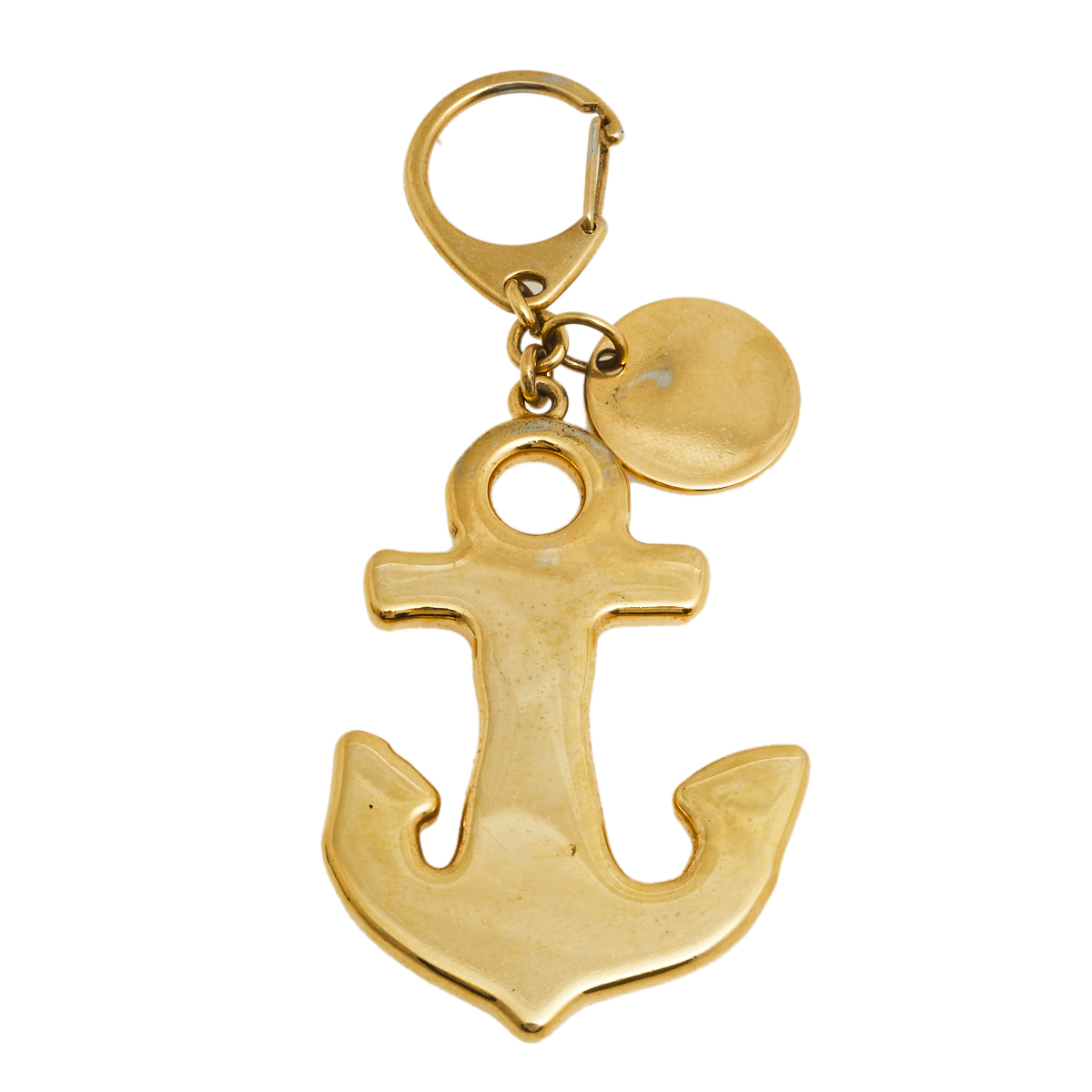 

Yves Saint Laurent Gold Tone Anchor & Logo Accent Key Chain