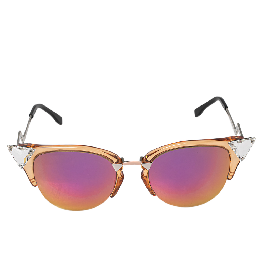 

Fendi Multicolor FF 0041/S Crystal Embellished Cat Eye Sunglasses