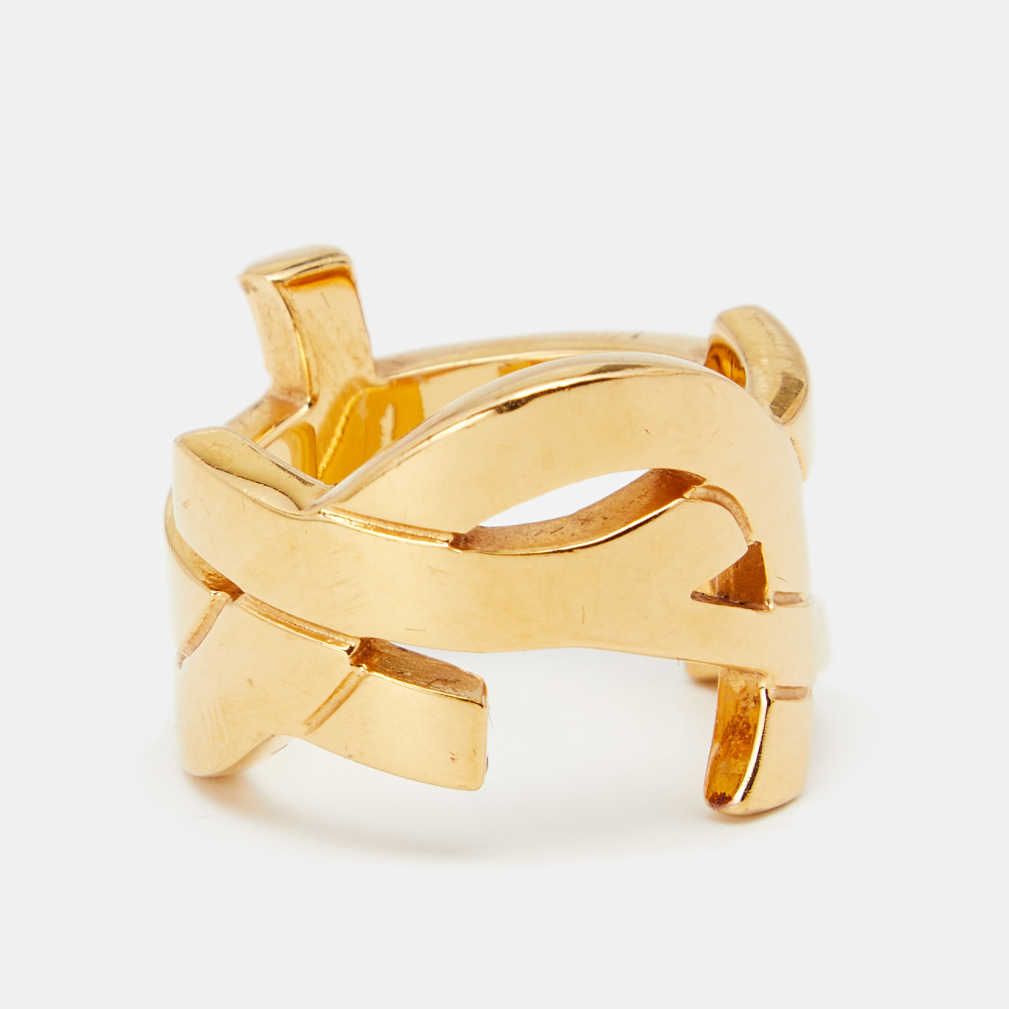 

Saint Laurent Cassandre Gold Tone Ring Size