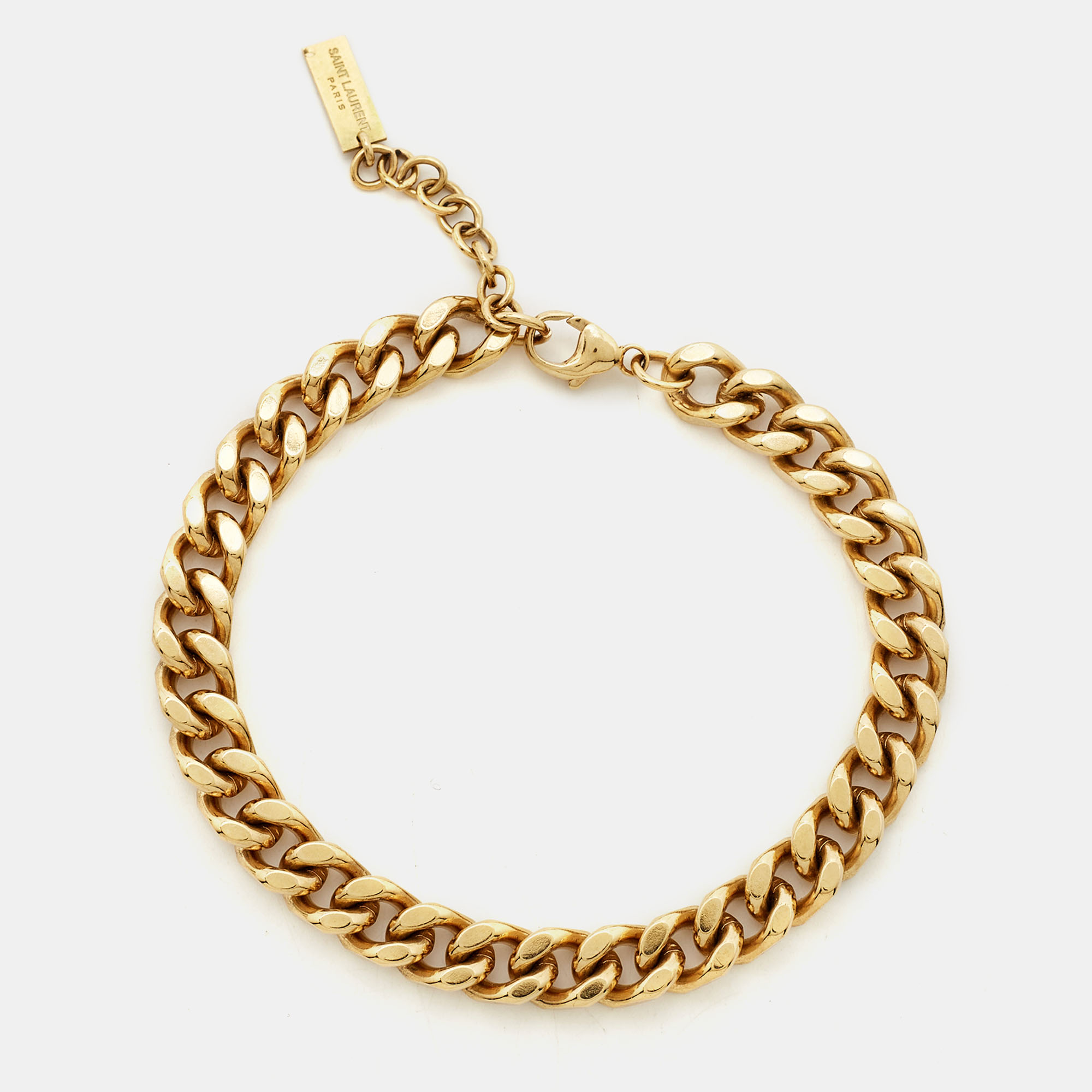 

Saint Laurent Gold Tone Chain Bracelet