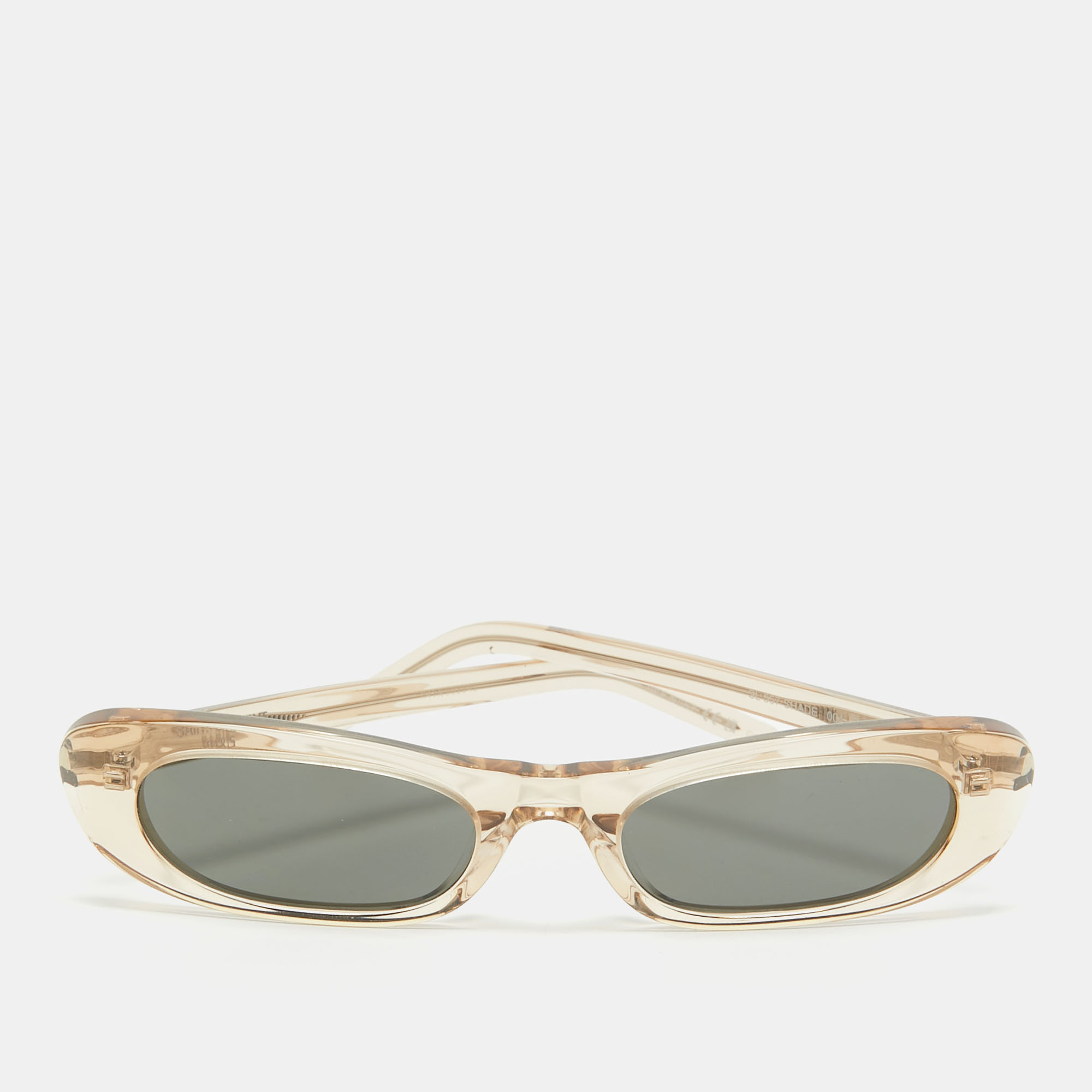 Pre-owned Saint Laurent Black/beige Sl557 Oval Sunglasses