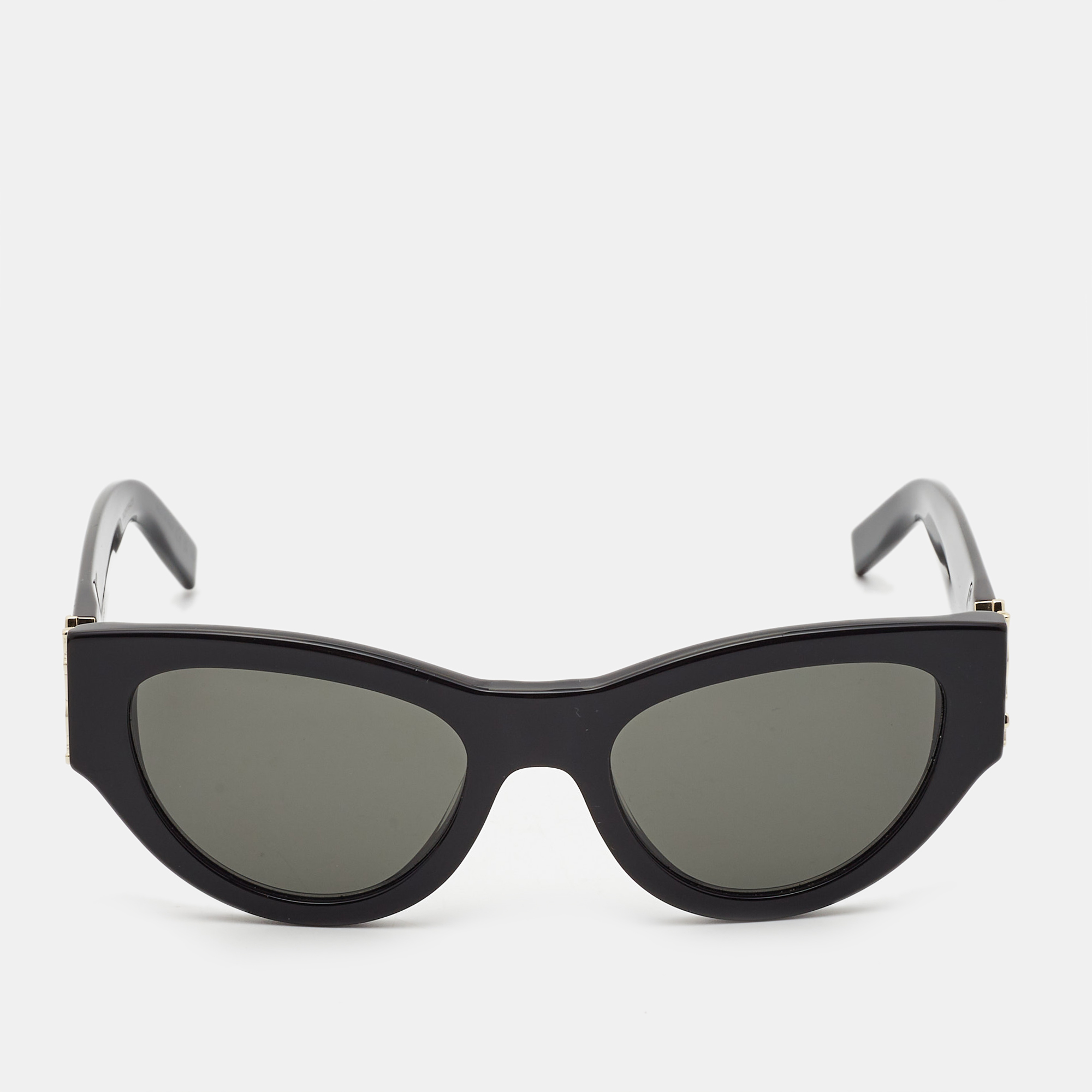 

Saint Laurent Black Monogram SL M94 Oval Sunglasses