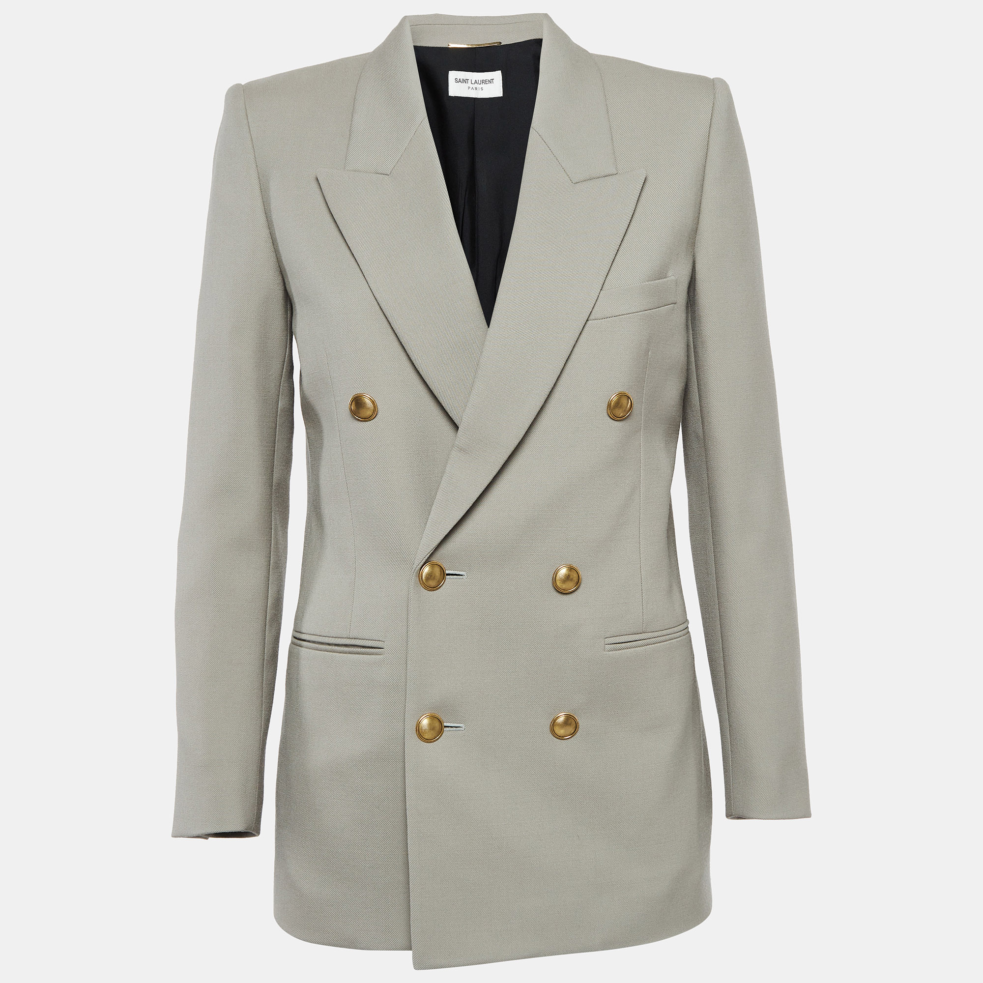 

Saint Laurent Paris Beige Wool Double Breasted Blazer S