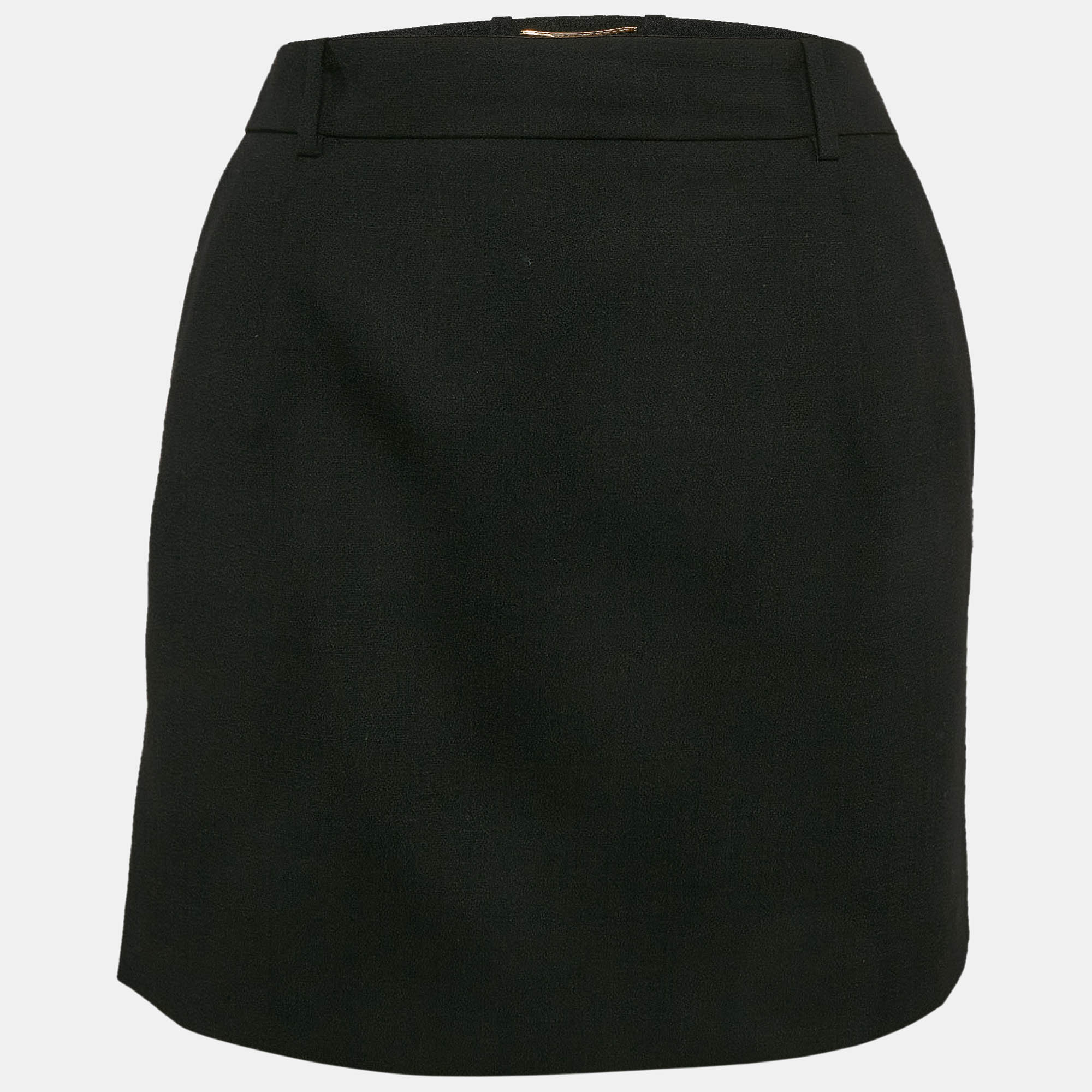 

Saint Laurent Black Wool Mini Skirt M