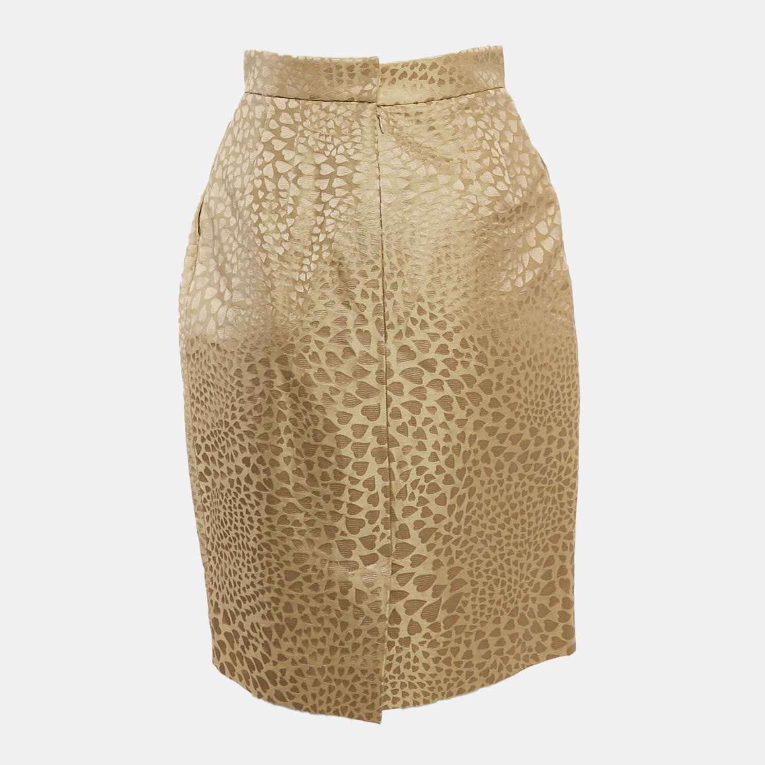 Saint Laurent Vintage Beige Jacquard Short Skirt M 