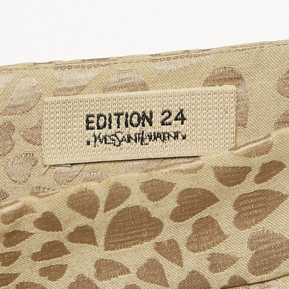 Saint Laurent Vintage Beige Jacquard Short Skirt M 