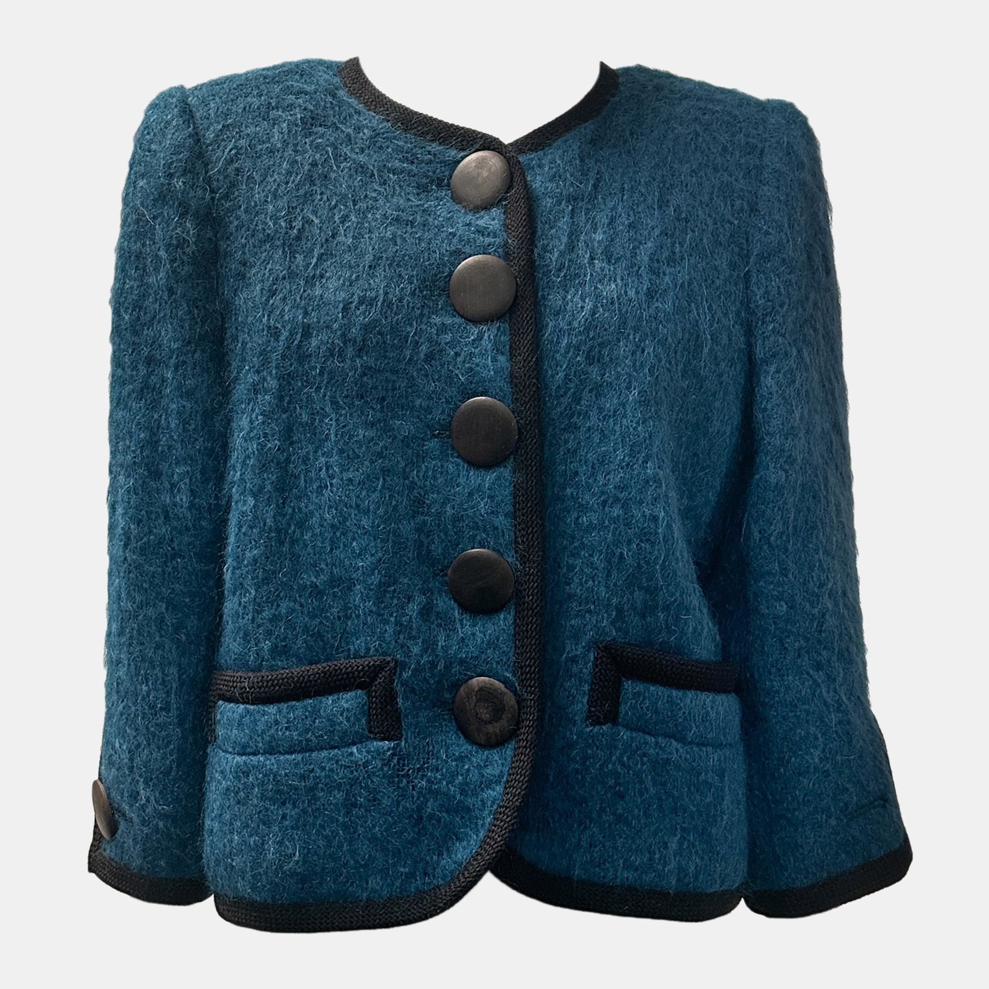 

Saint Laurent Paris Vintage 1989 Mohair Jacket, Blue