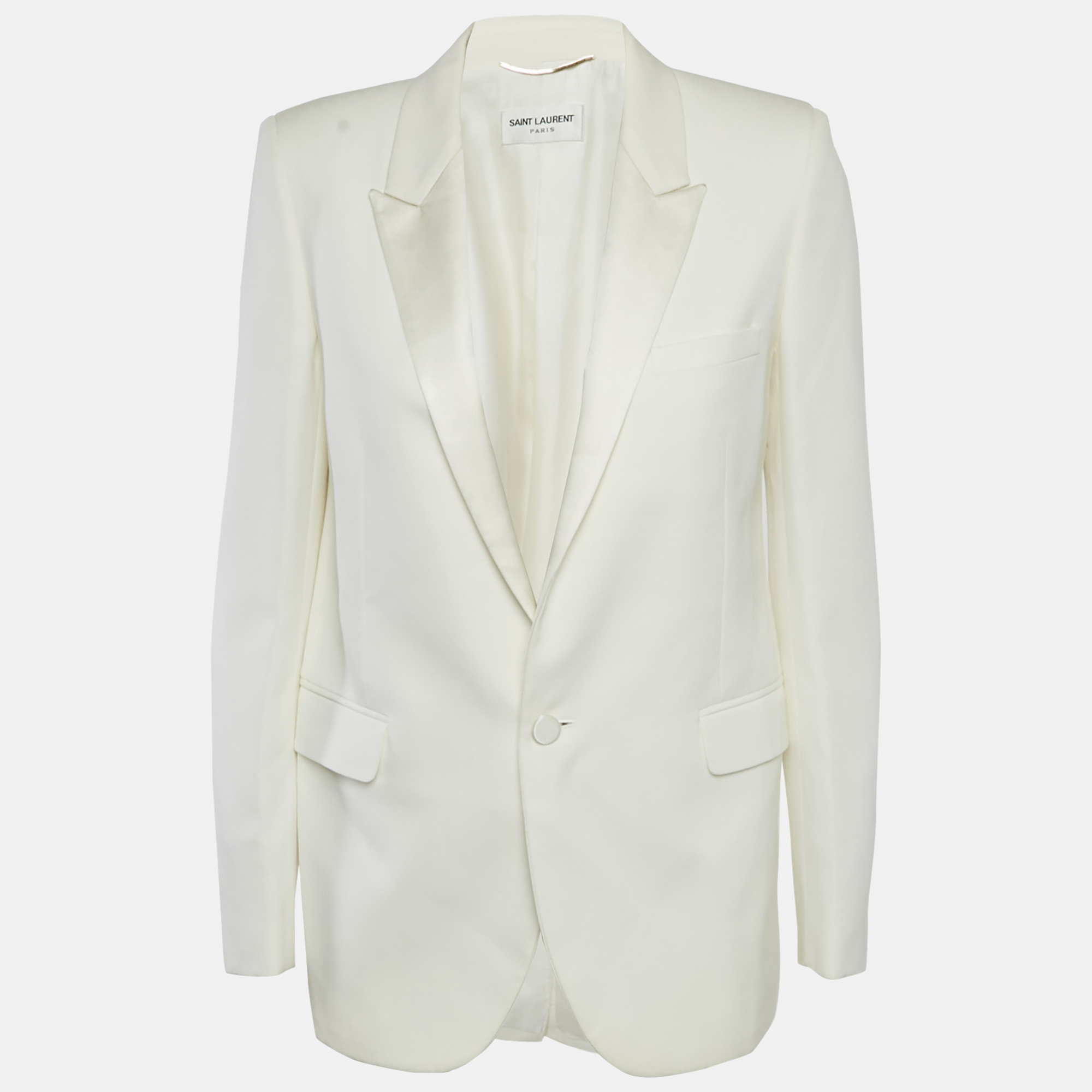

Saint Laurent Off-White Wool Single Breasted Blazer M
