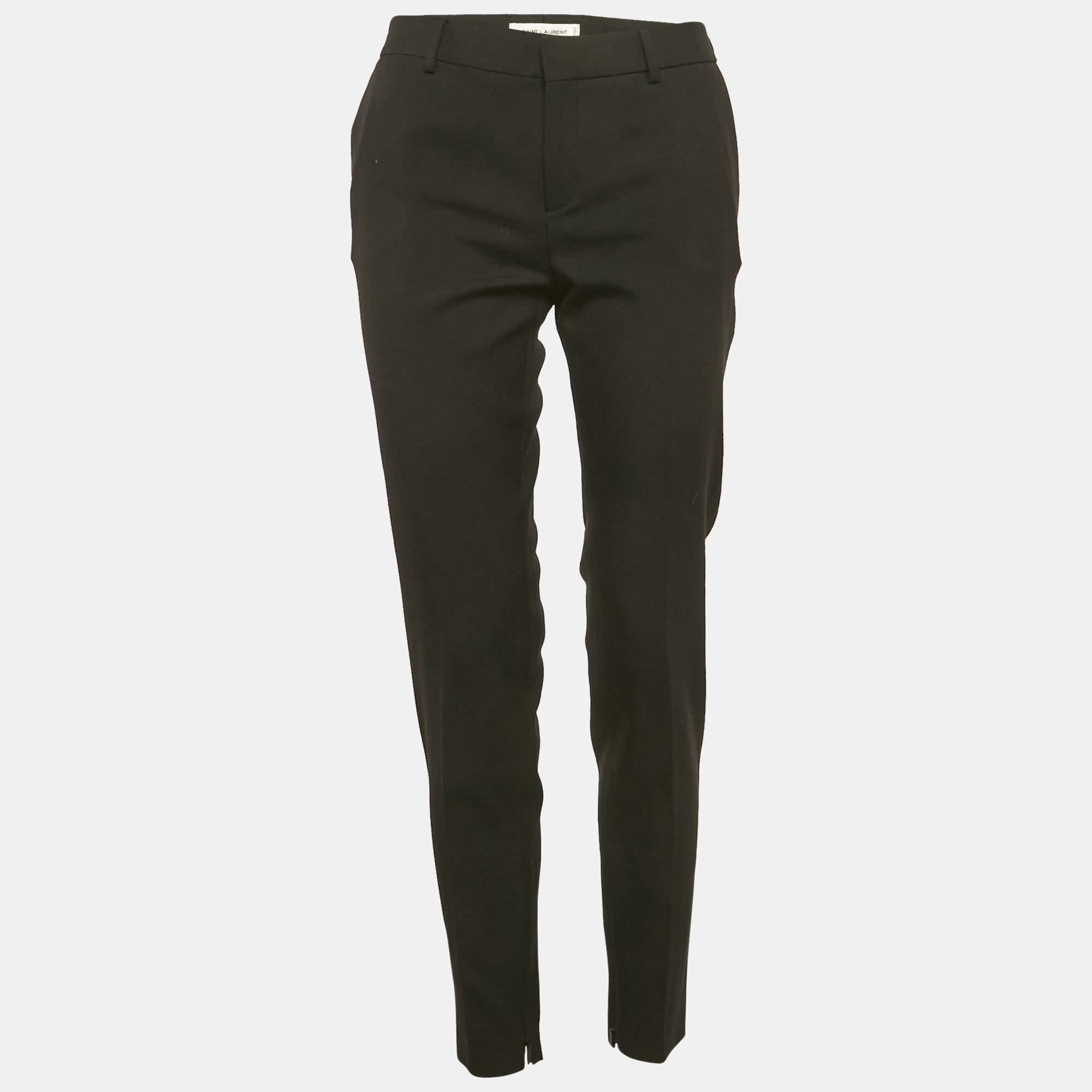 

Saint Laurent Black Gabardine Wool Trousers S