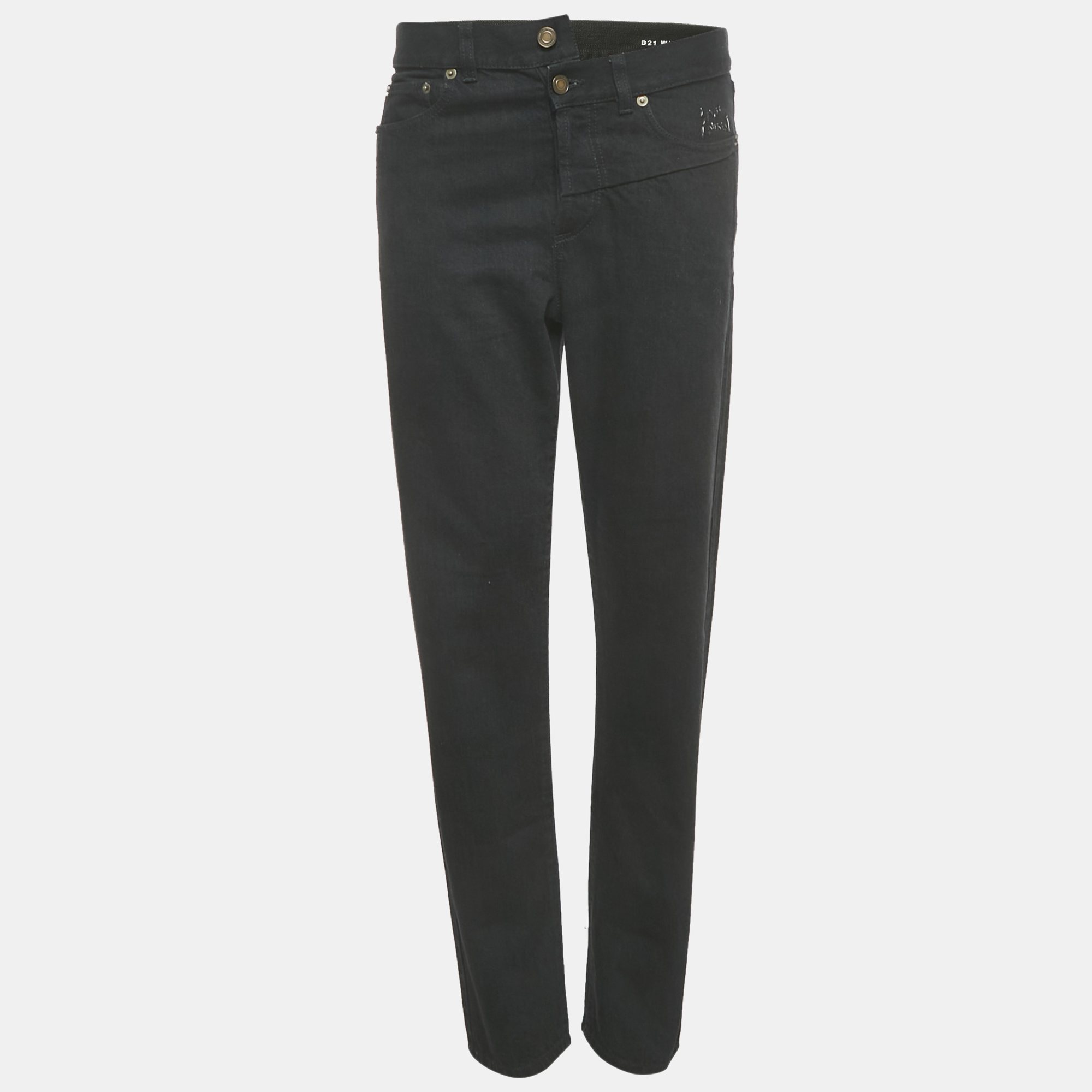 

Saint Laurent Black Denim Crossover Slim Fit Jeans M Waist 29"