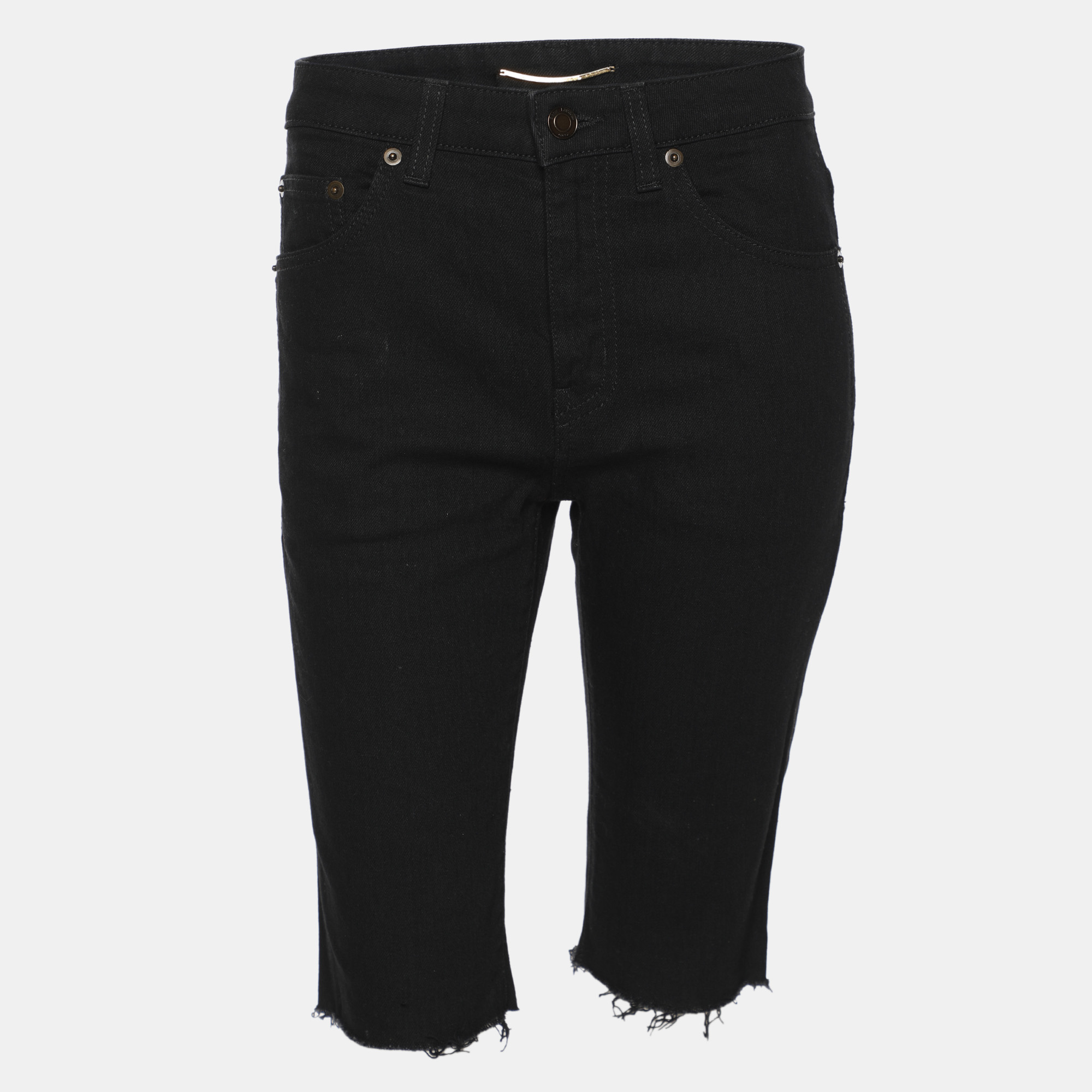 

Saint Laurent Black Denim Shorts XS