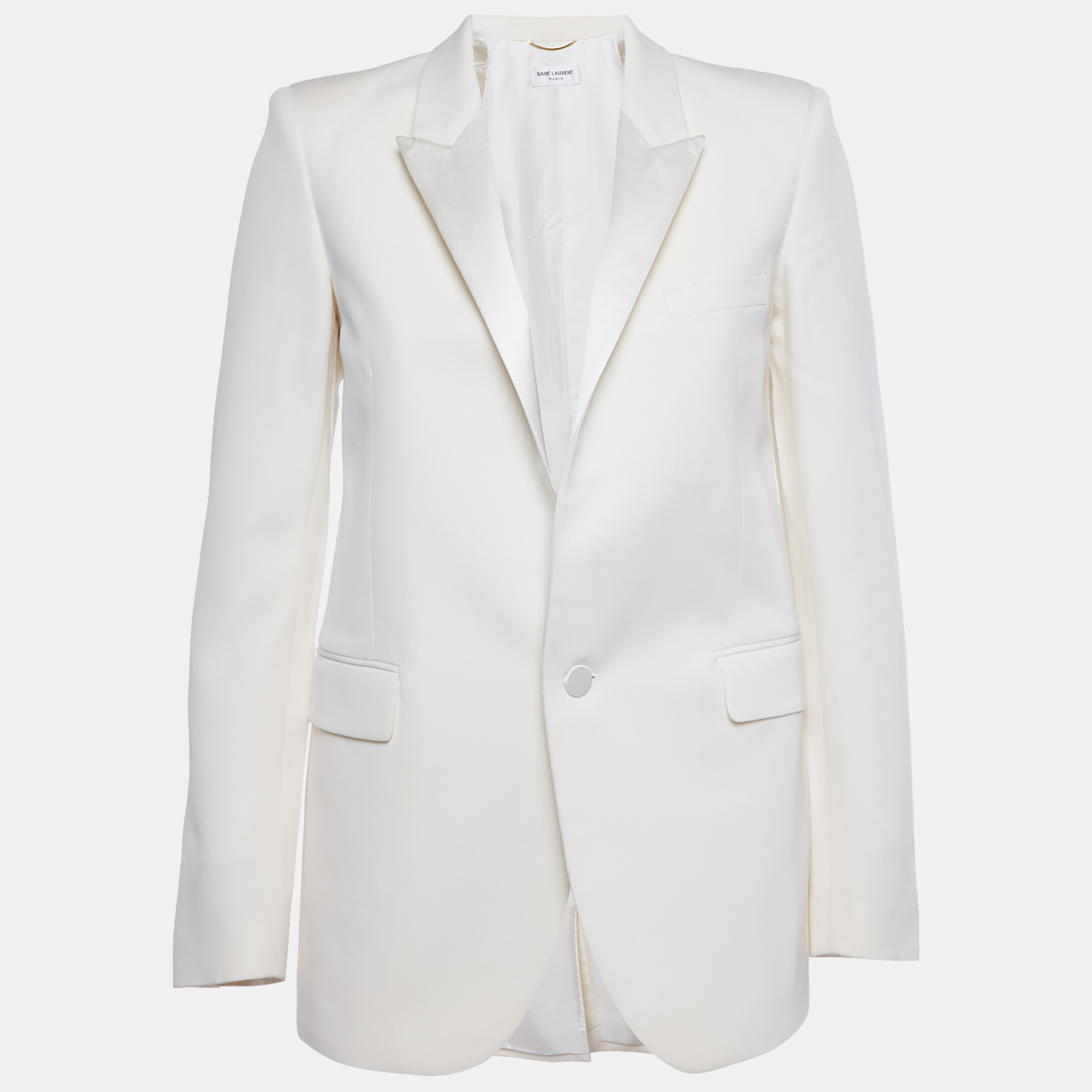 

Saint Laurent Paris Off-White Wool Tuxedo Blazer S
