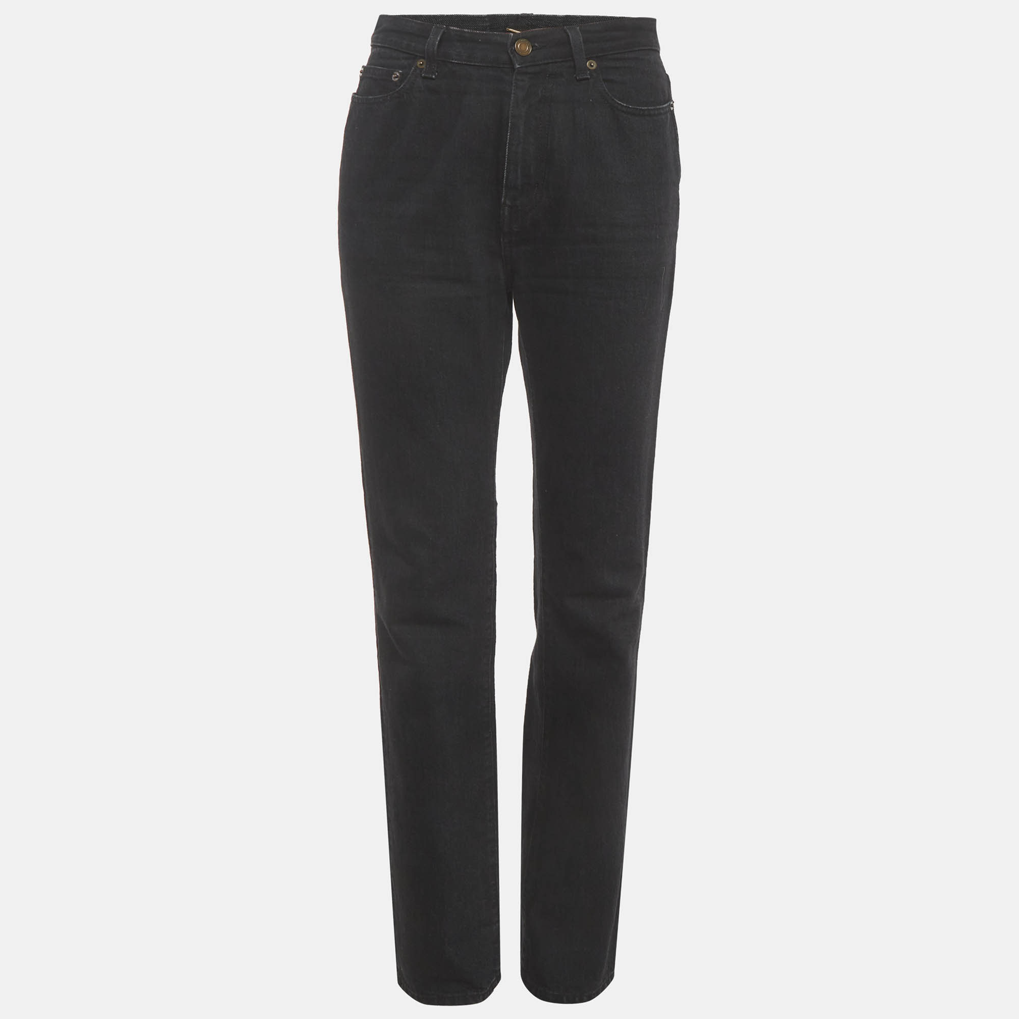 

Saint Laurent Paris Black Denim High-Rise Jeans M/Waist 28"