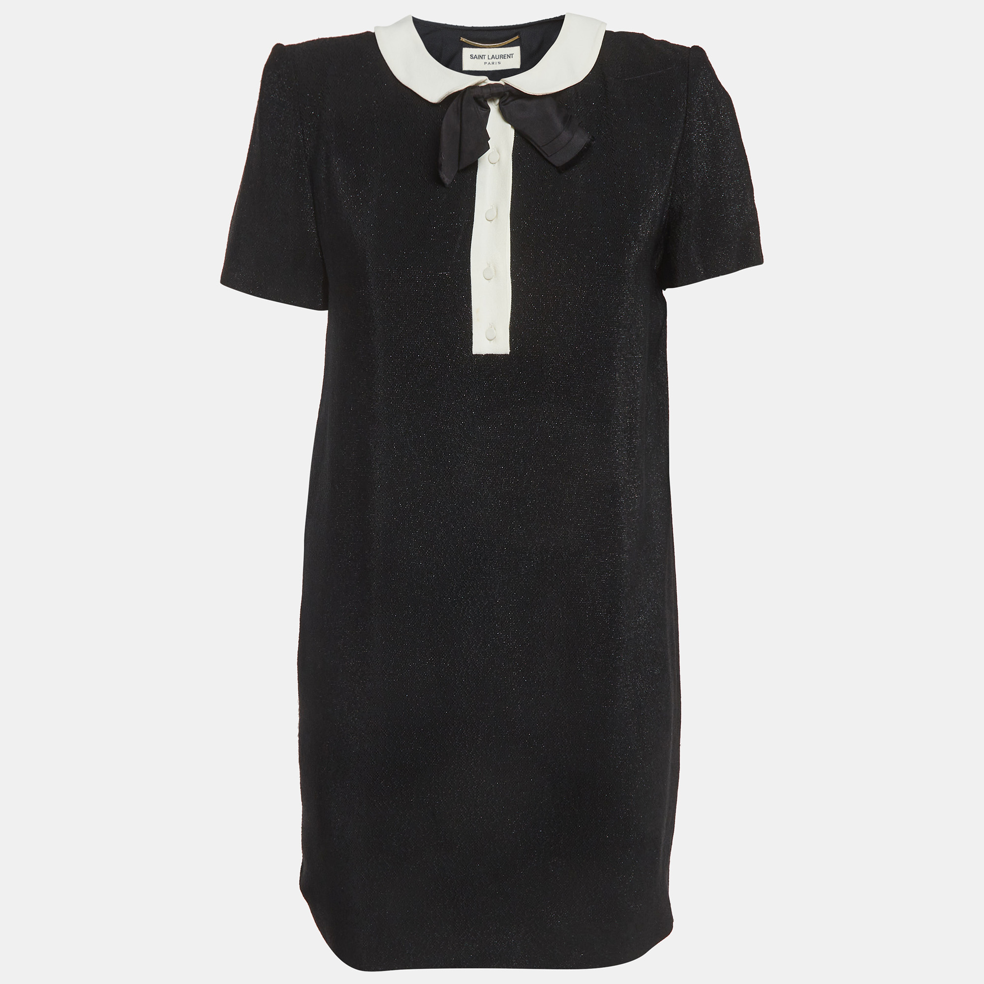 

Saint Laurent Black Lurex Mini Dress M