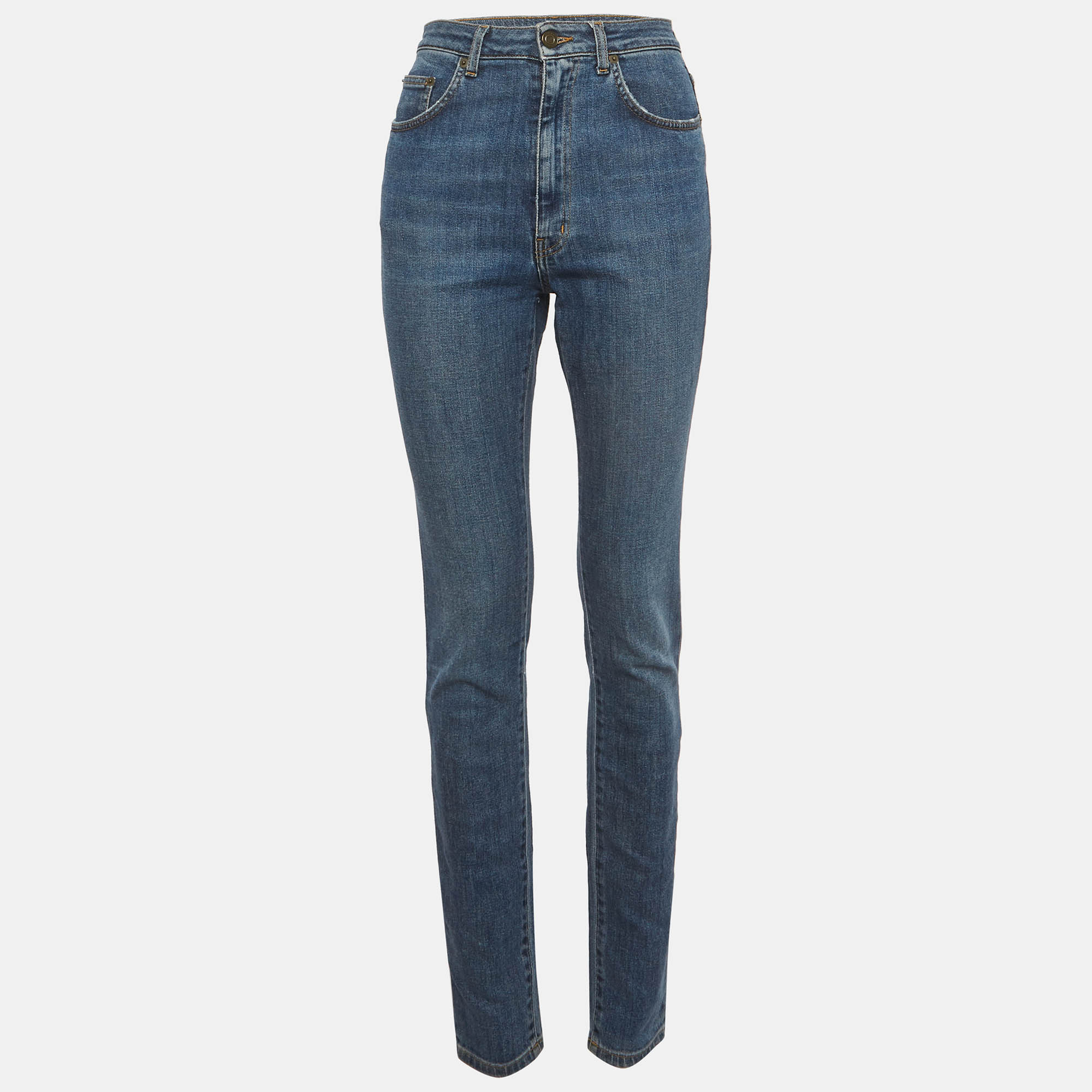 

Saint Laurent Paris Blue Denim High Straight Fit XS/Waist 28"