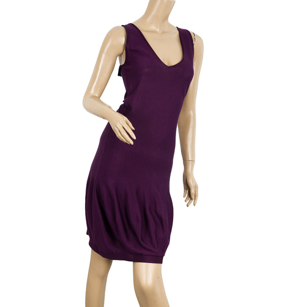 

Saint Laurent Paris Flare Hem Dress, Purple