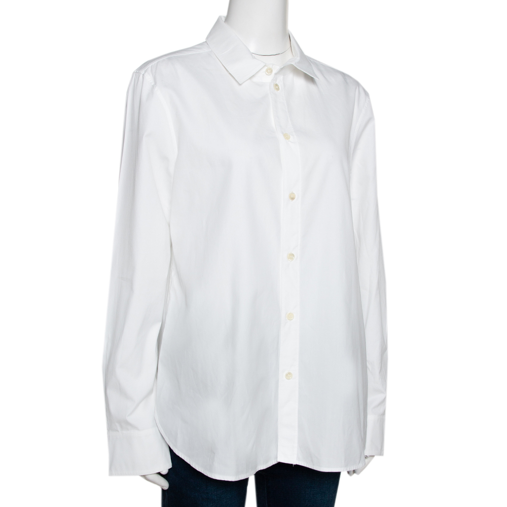 

Saint Laurent Paris White Cotton Long Sleeve Shirt