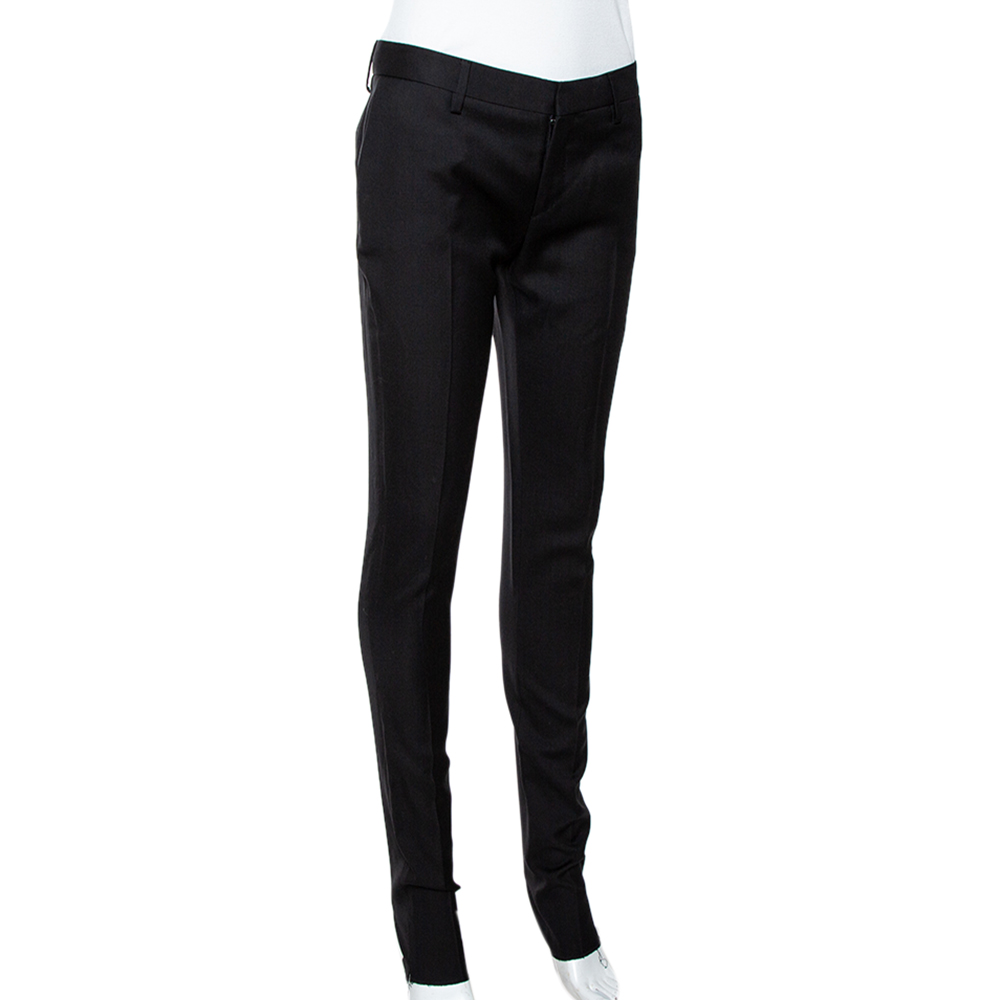 

Saint Laurent Paris Black Wool Tailored Trousers