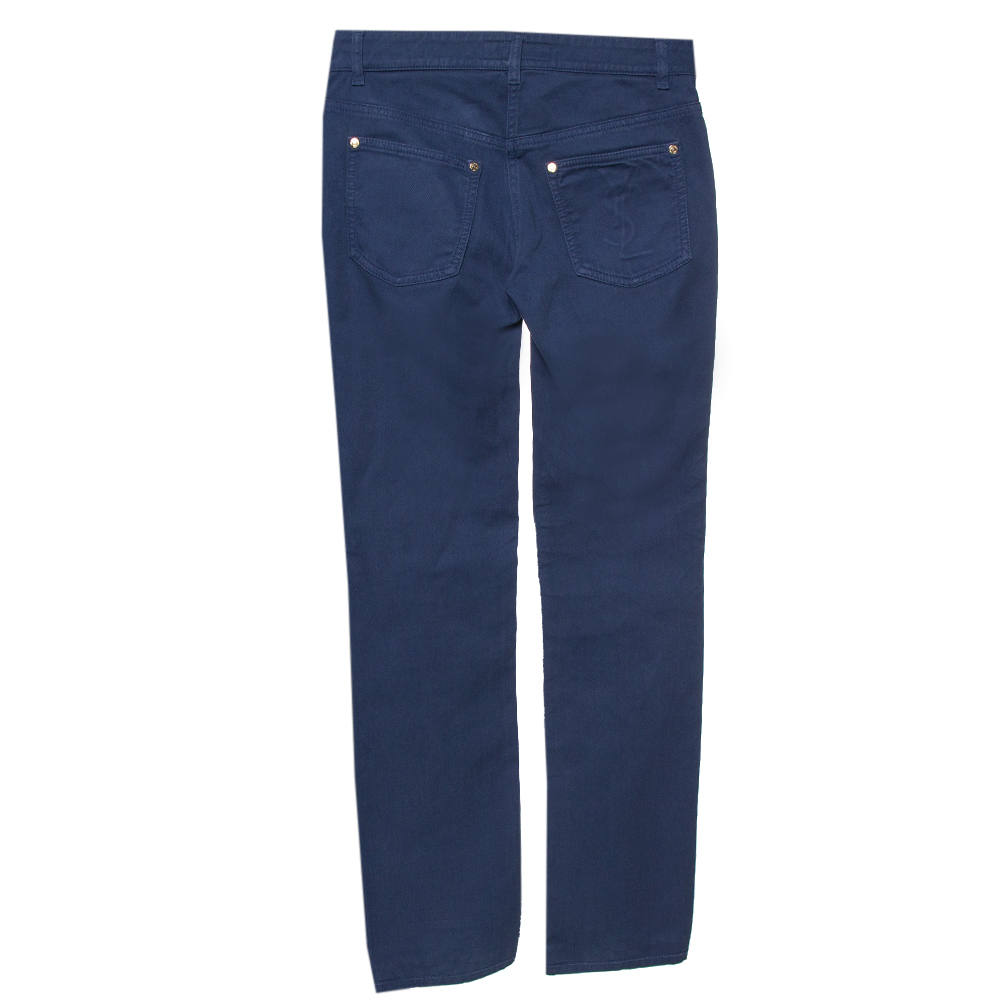 

Yves Saint Laurent Navy Blue Denim Straight Fit Jeans