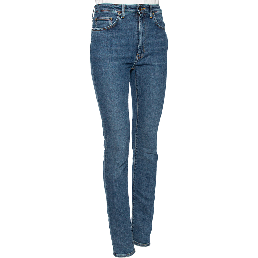 

Saint Laurent Blue Denim High Waisted Skinny Jeans