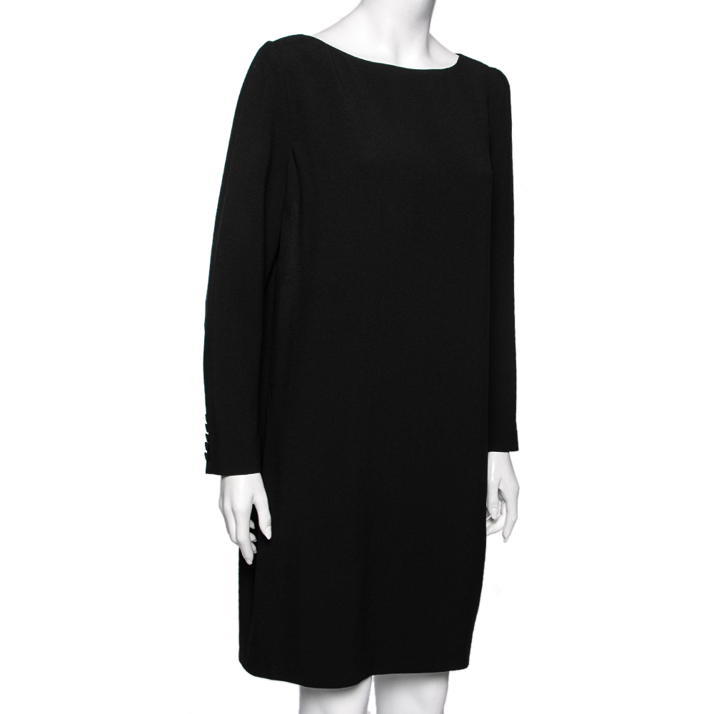 

Saint Laurent Black Crepe & Lace Detailed Dress