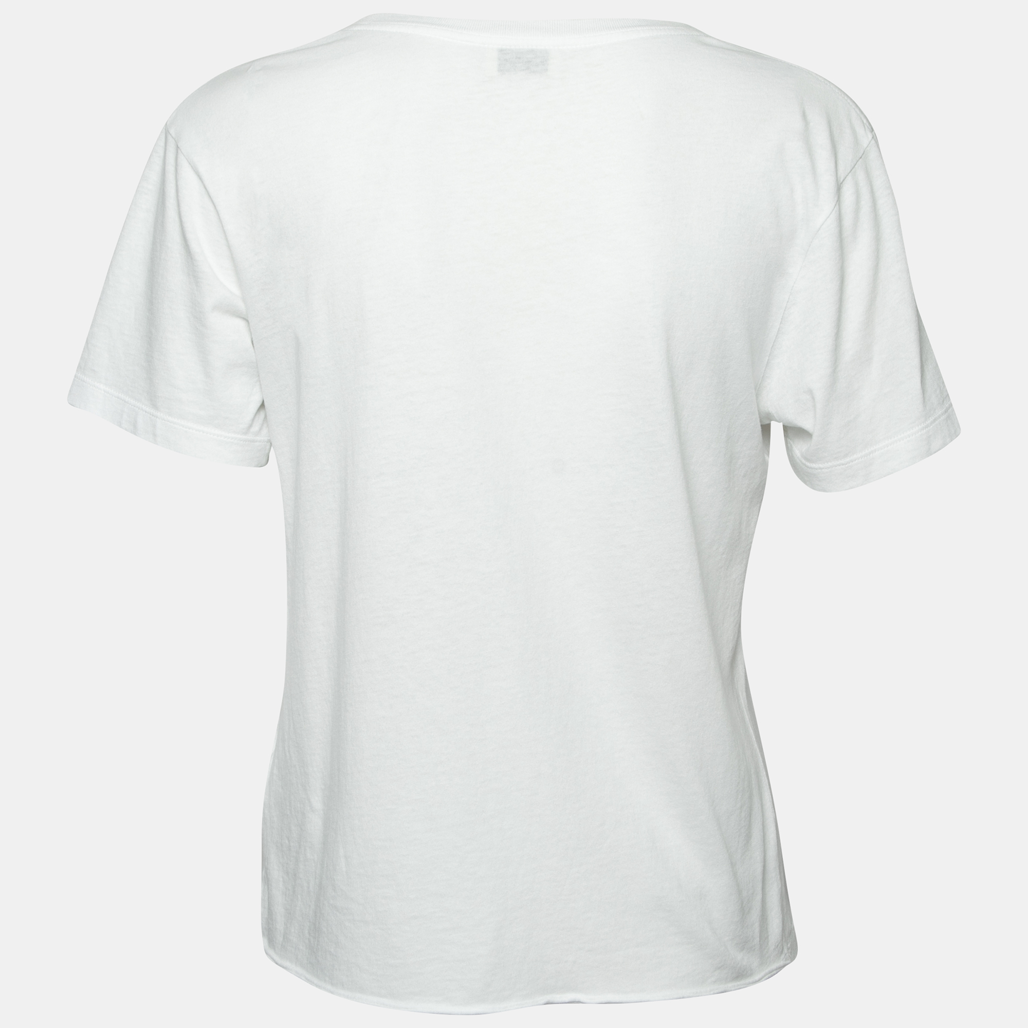

Saint Laurent White Printed Cotton Short Sleeve T-Shirt