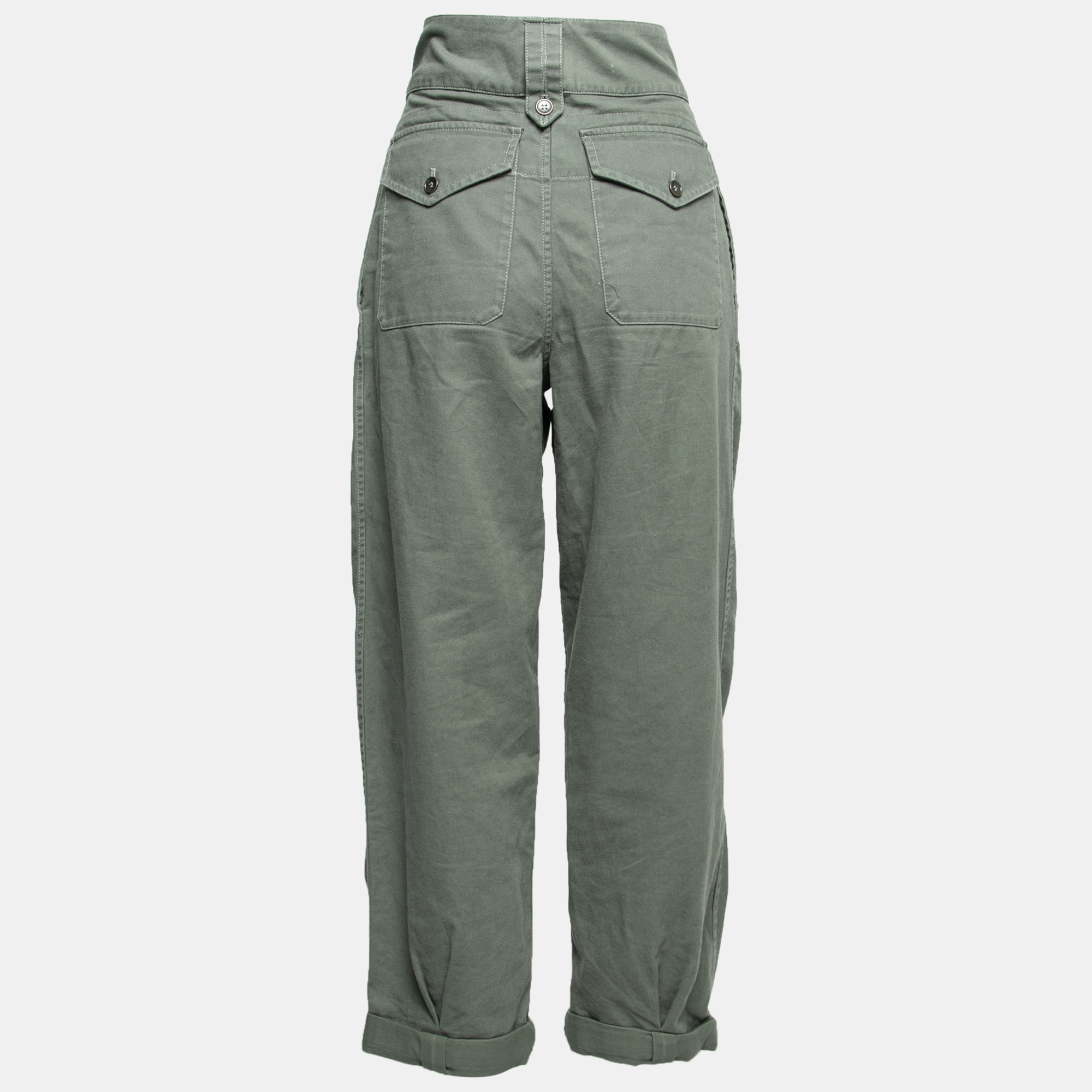

Saint Laurent Military Green Canvas Cargo Pants