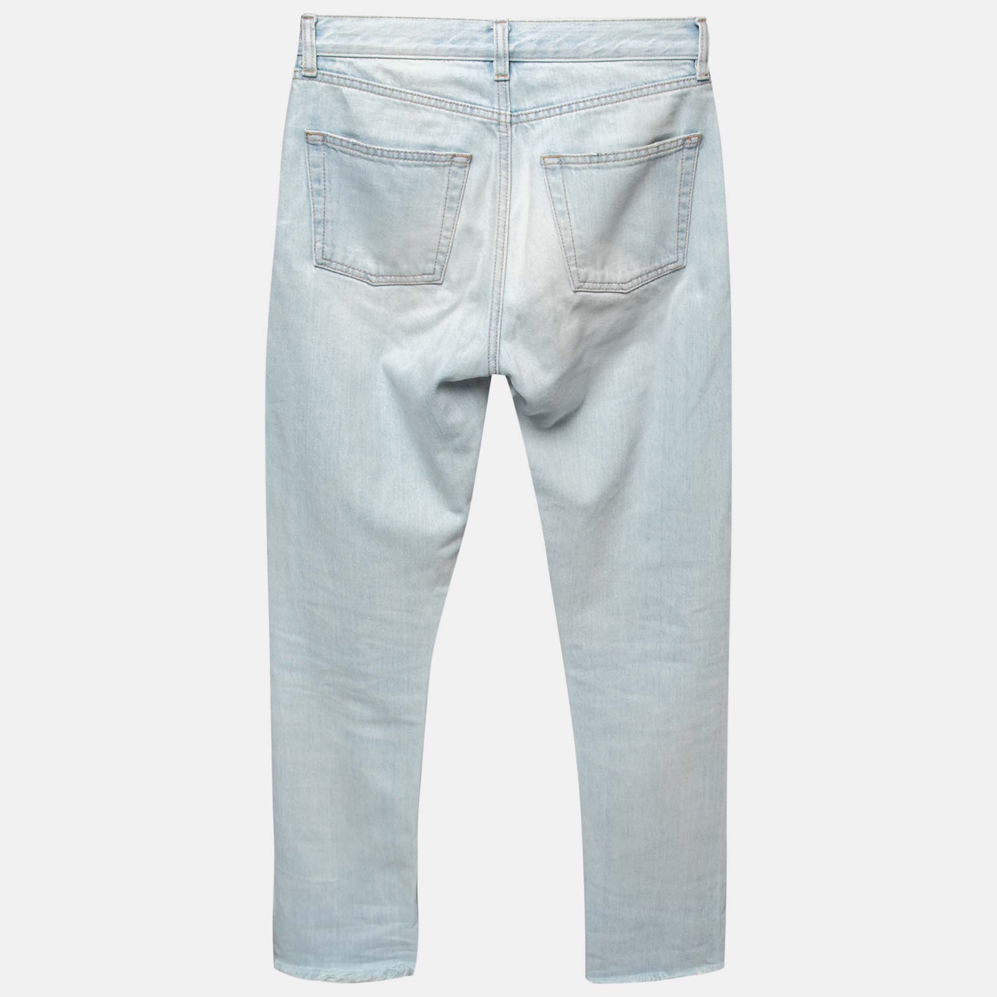

Saint Laurent Blue Denim Straight Fit Jeans  Waist 26