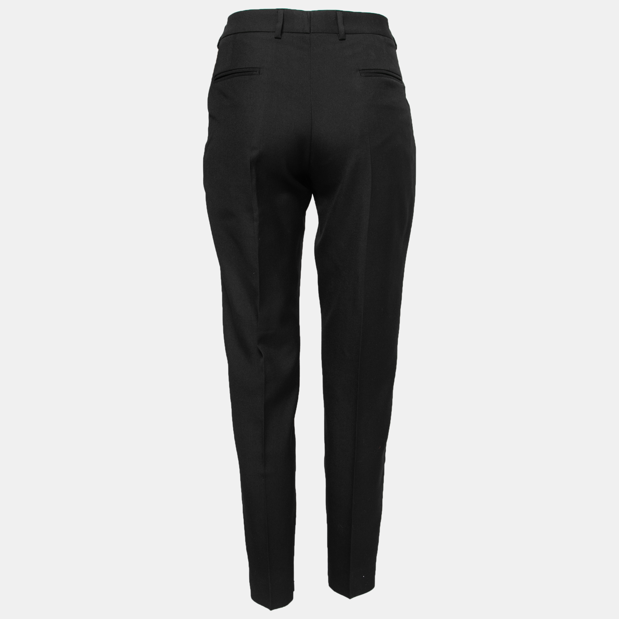 

Saint Laurent Black Stretch Cotton Tapered Trousers