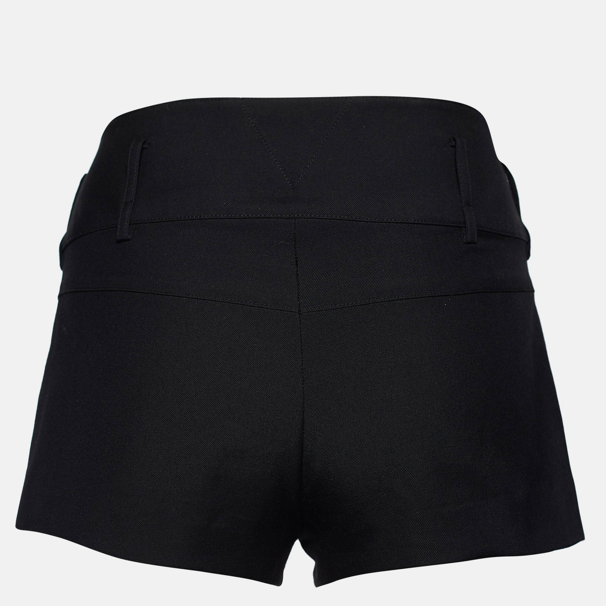 

Saint Laurent Black Wool Ribbon Trim Shorts