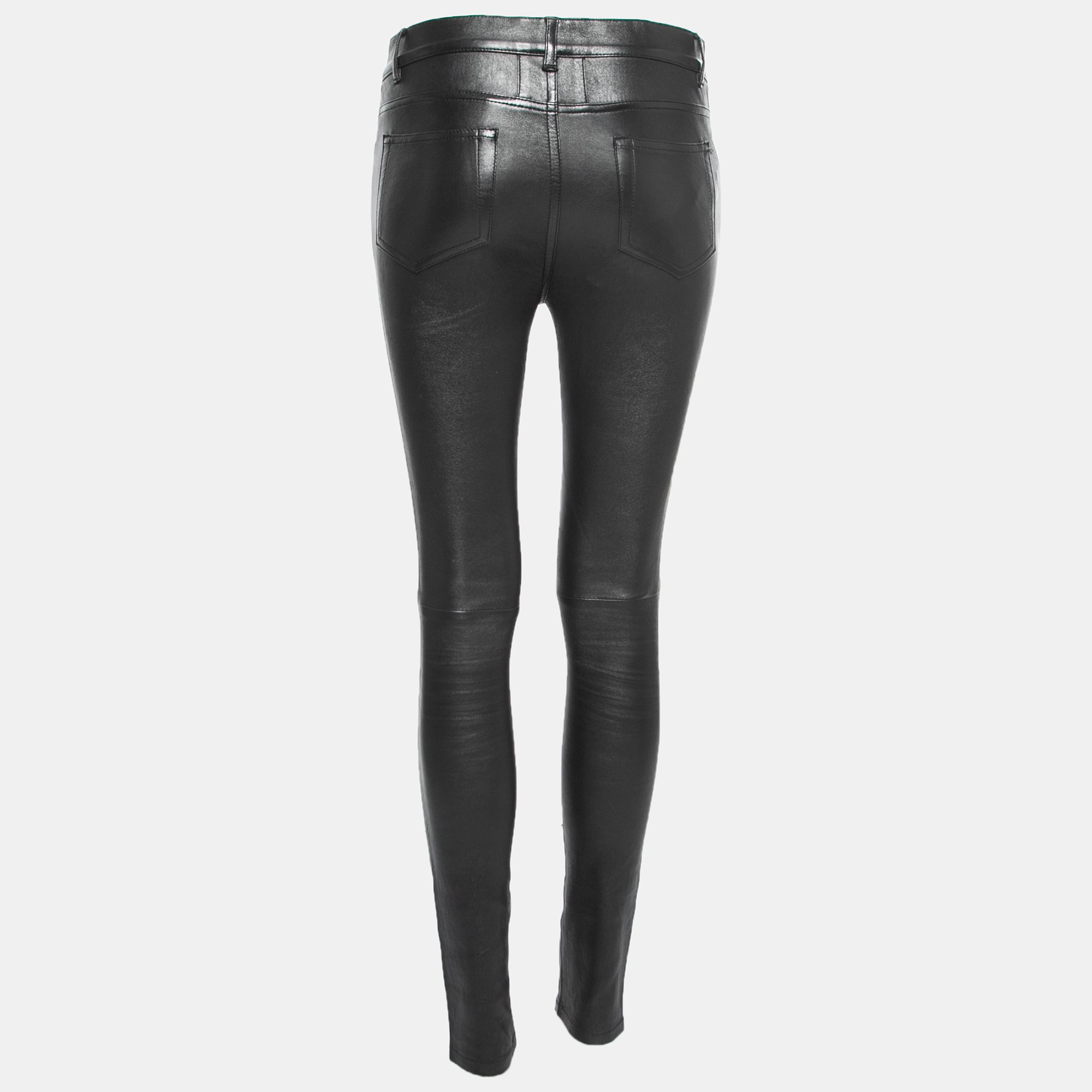 

Saint Laurent Black Leather Skinny Fit Pants