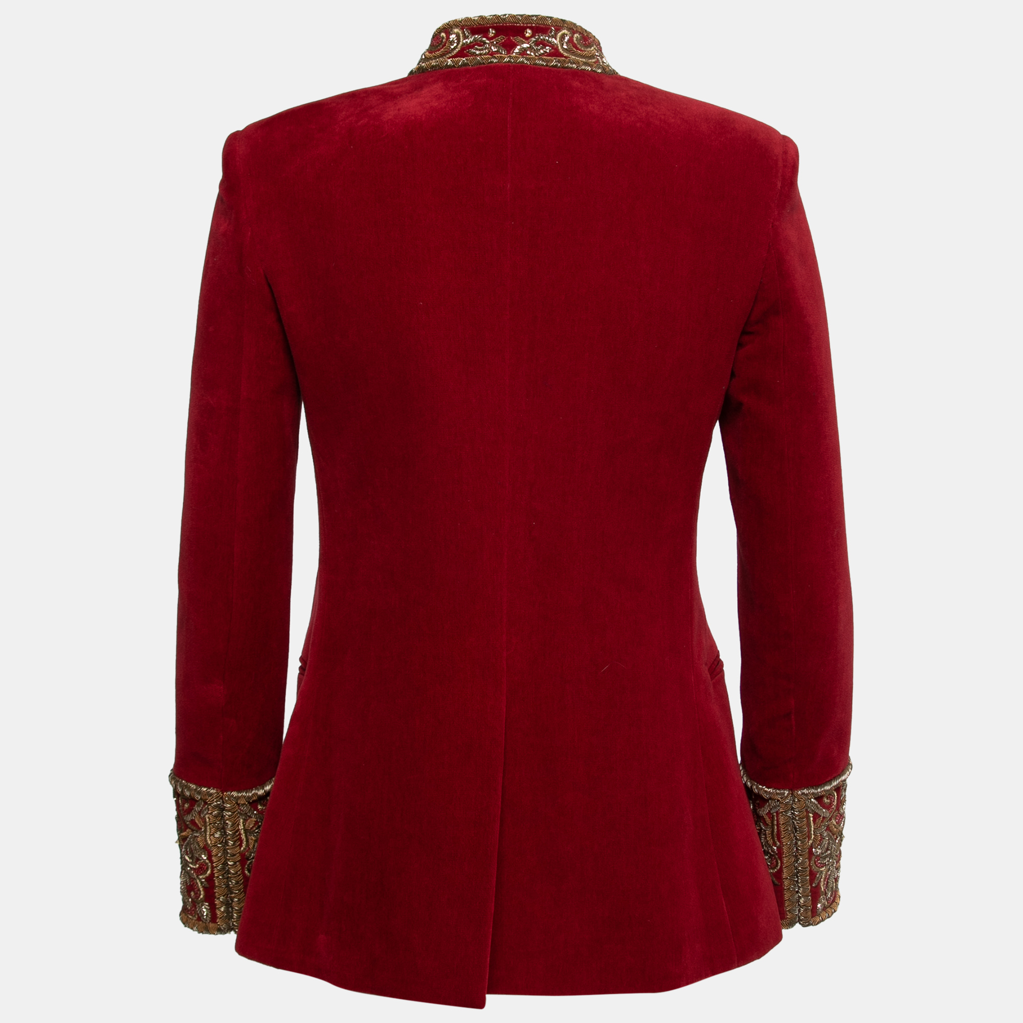 

Saint Laurent Red Velvet Embroidered Jacket