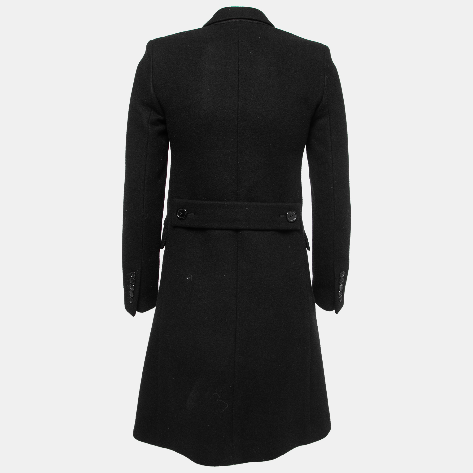 

Saint Laurent Paris Black Wool Double-Breasted Coat