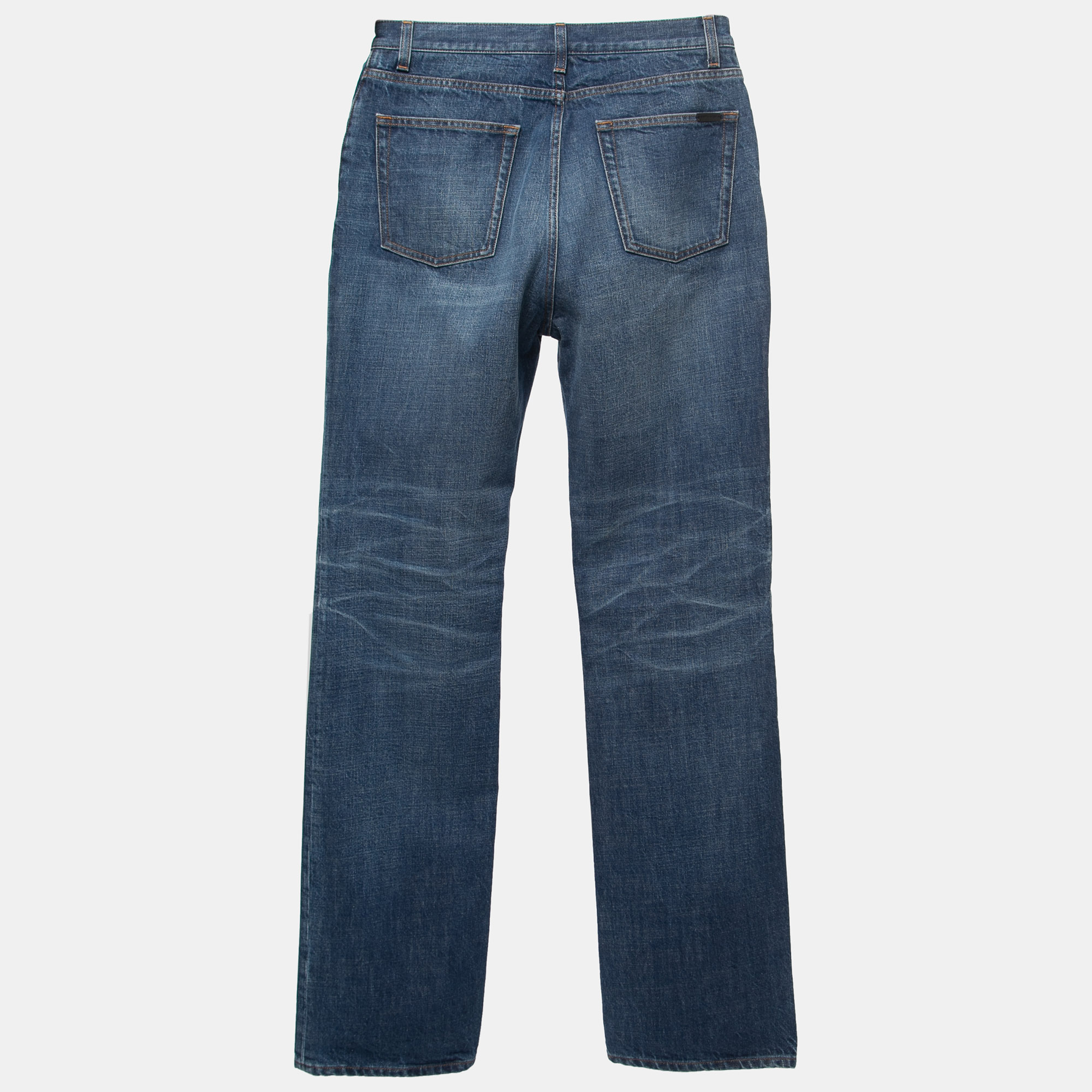 

Saint Laurent Blue Denim 90s High-Waist Jeans  Waist 30