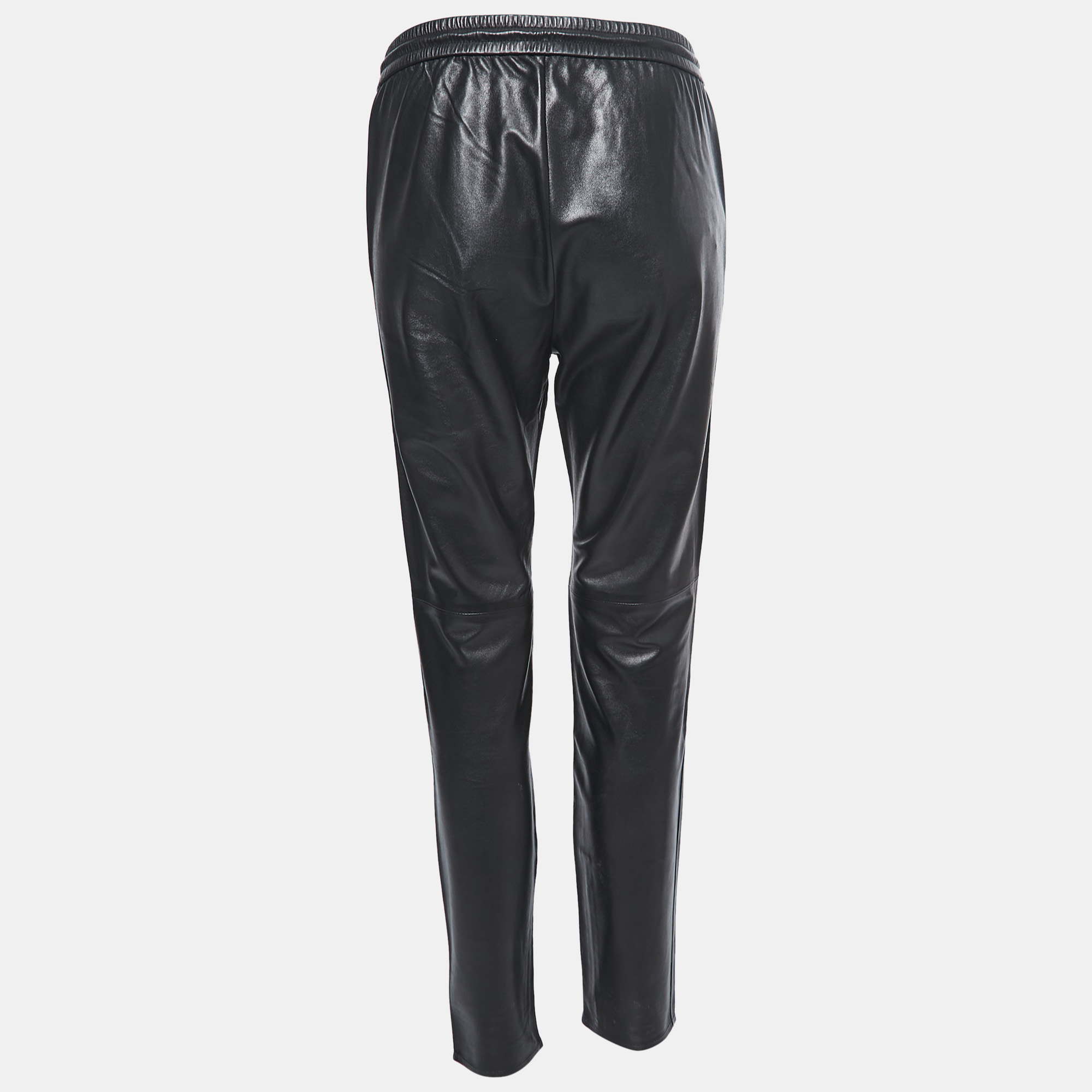 

Saint Laurent Black Leather Loose Fit Trousers