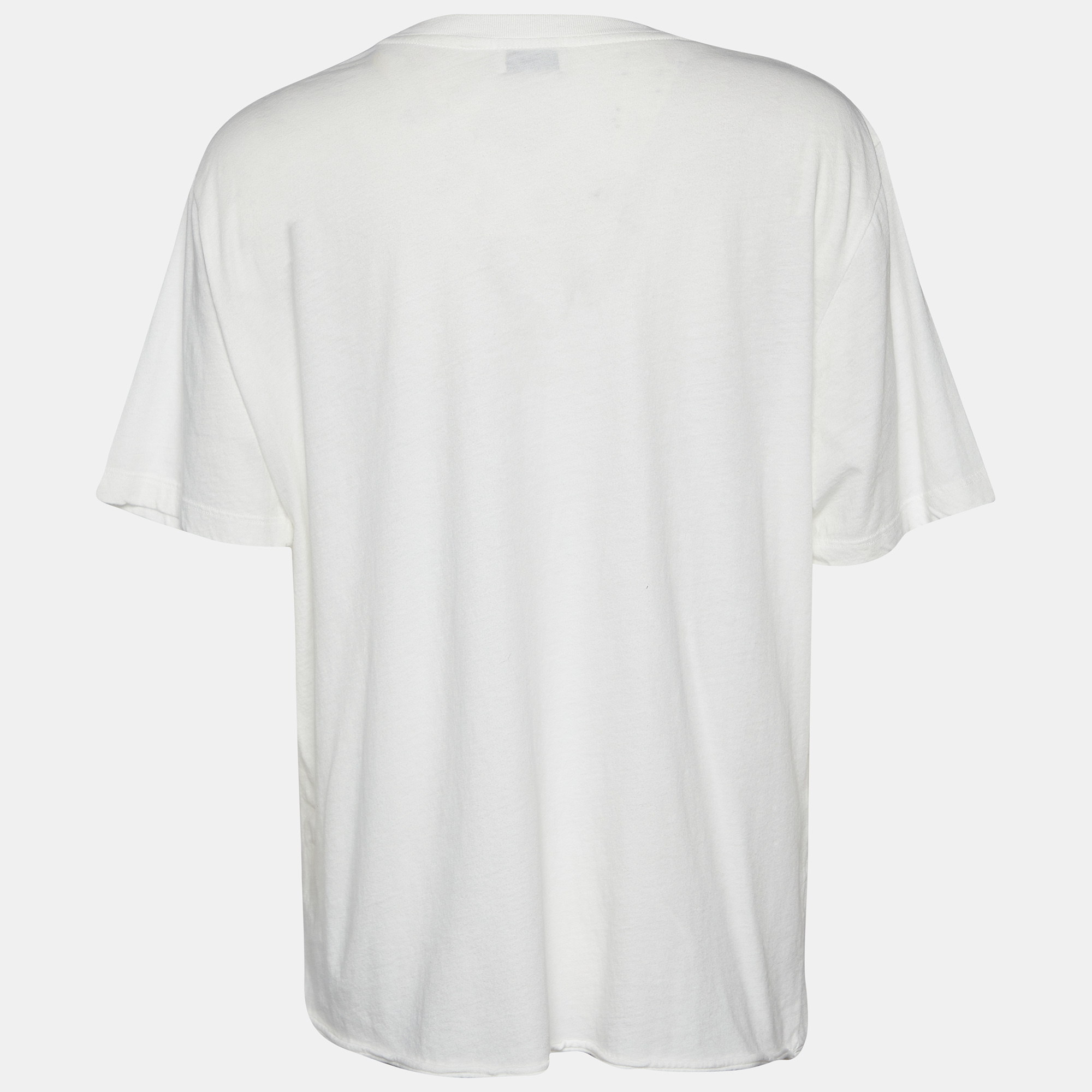 

Saint Laurent White Printed Cotton Knit T-Shirt