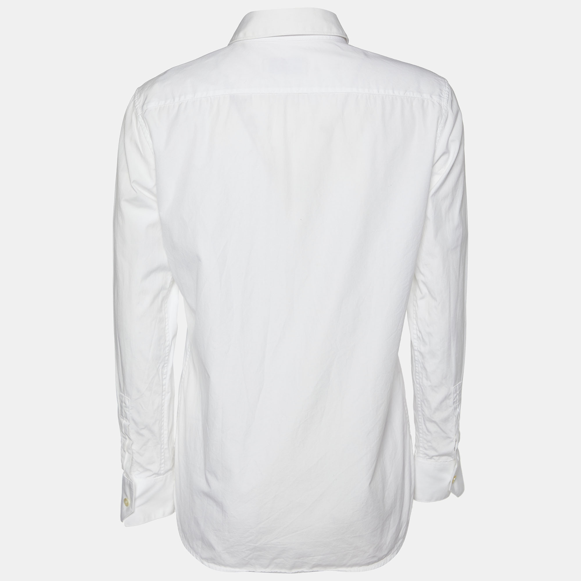 

Saint Laurent Paris White Cotton Button Front Shirt