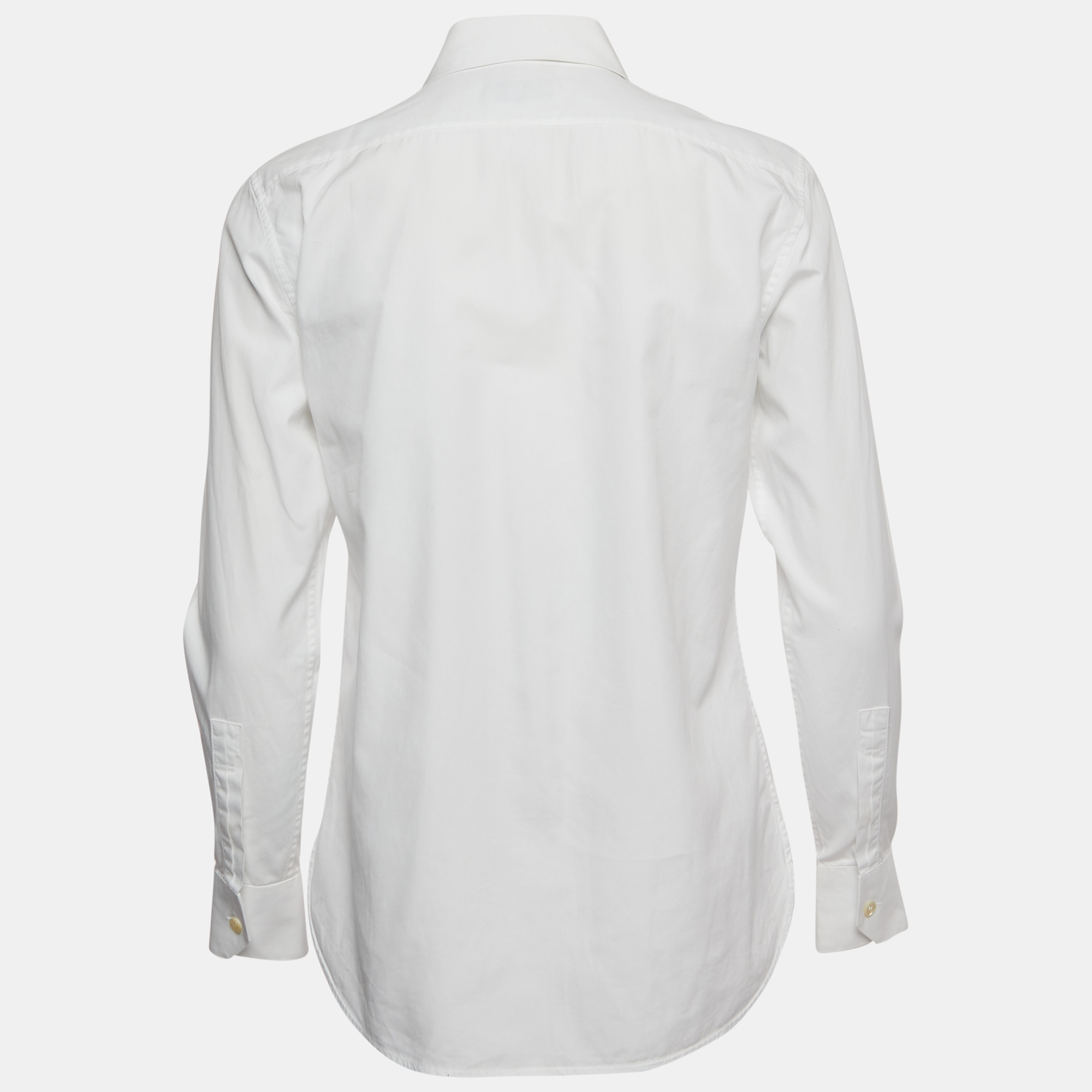 

Saint Laurent White Cotton Button Front Shirt 2XL